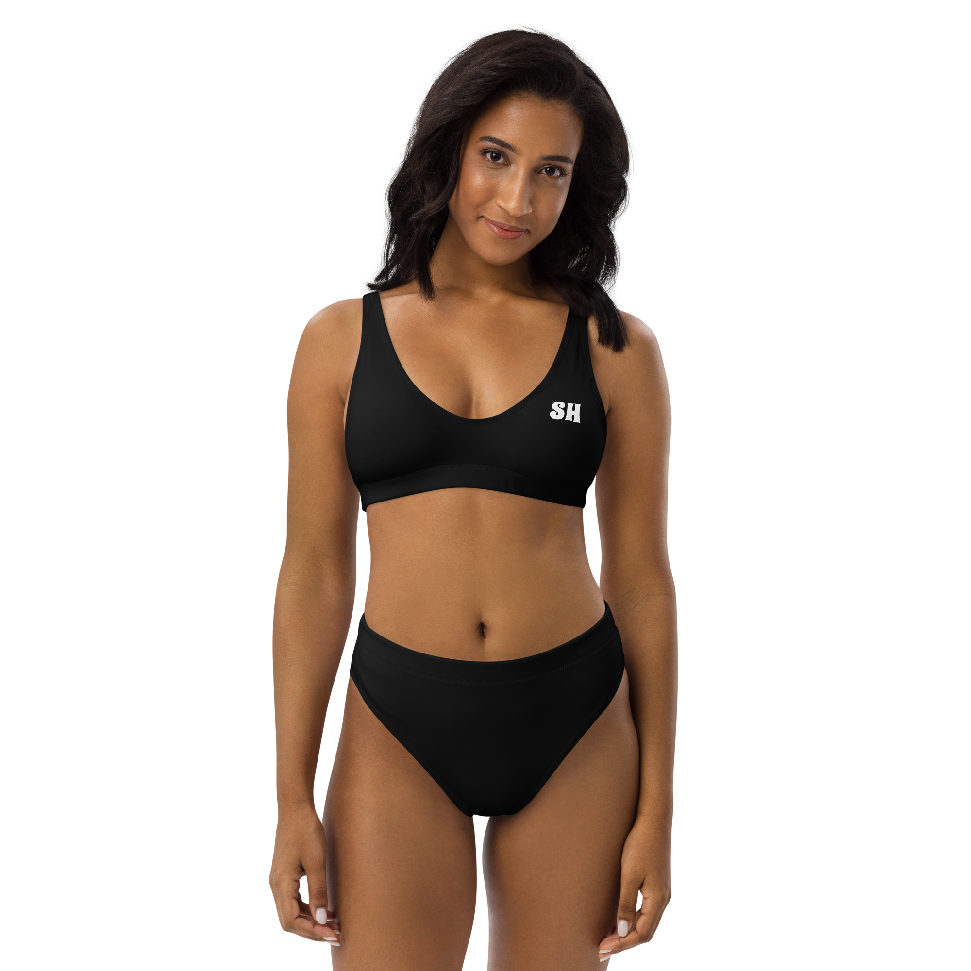 Recycled high-waisted bikini - Harbor Black