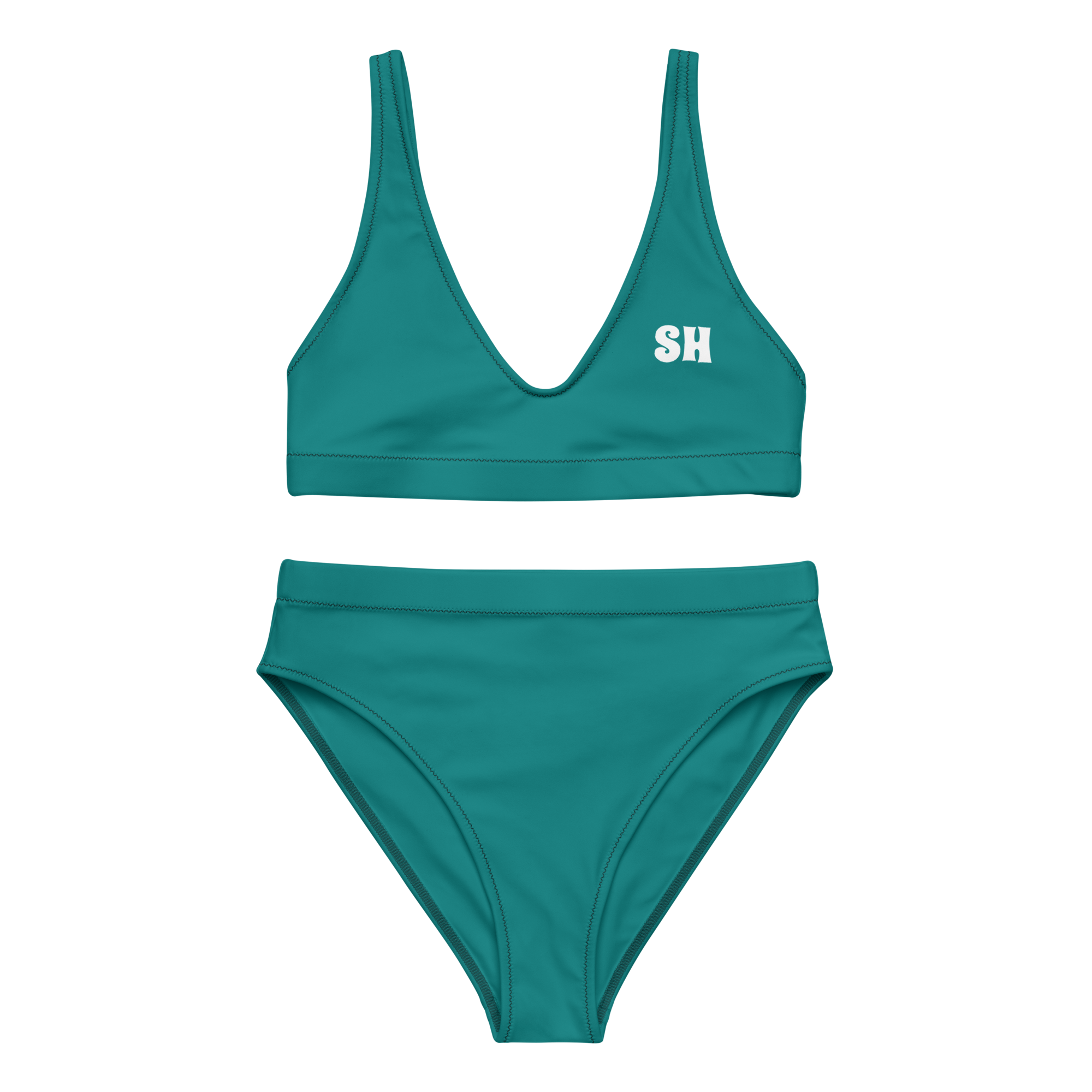 Recycled high-waisted bikini - Seaside Teal