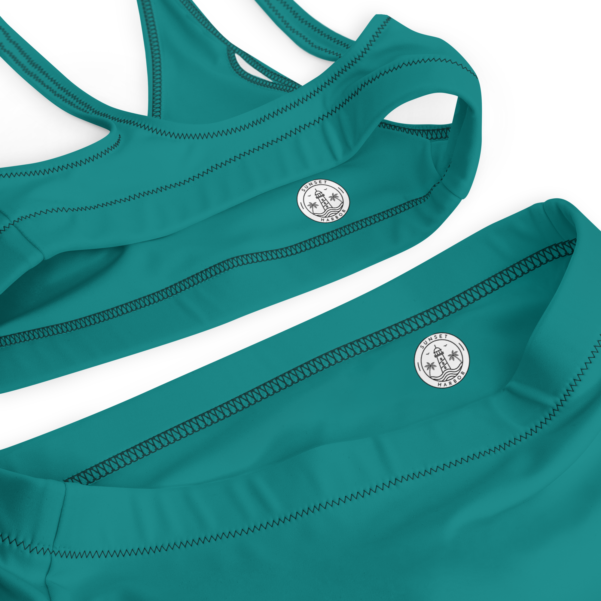 Recycled high-waisted bikini - Seaside Teal