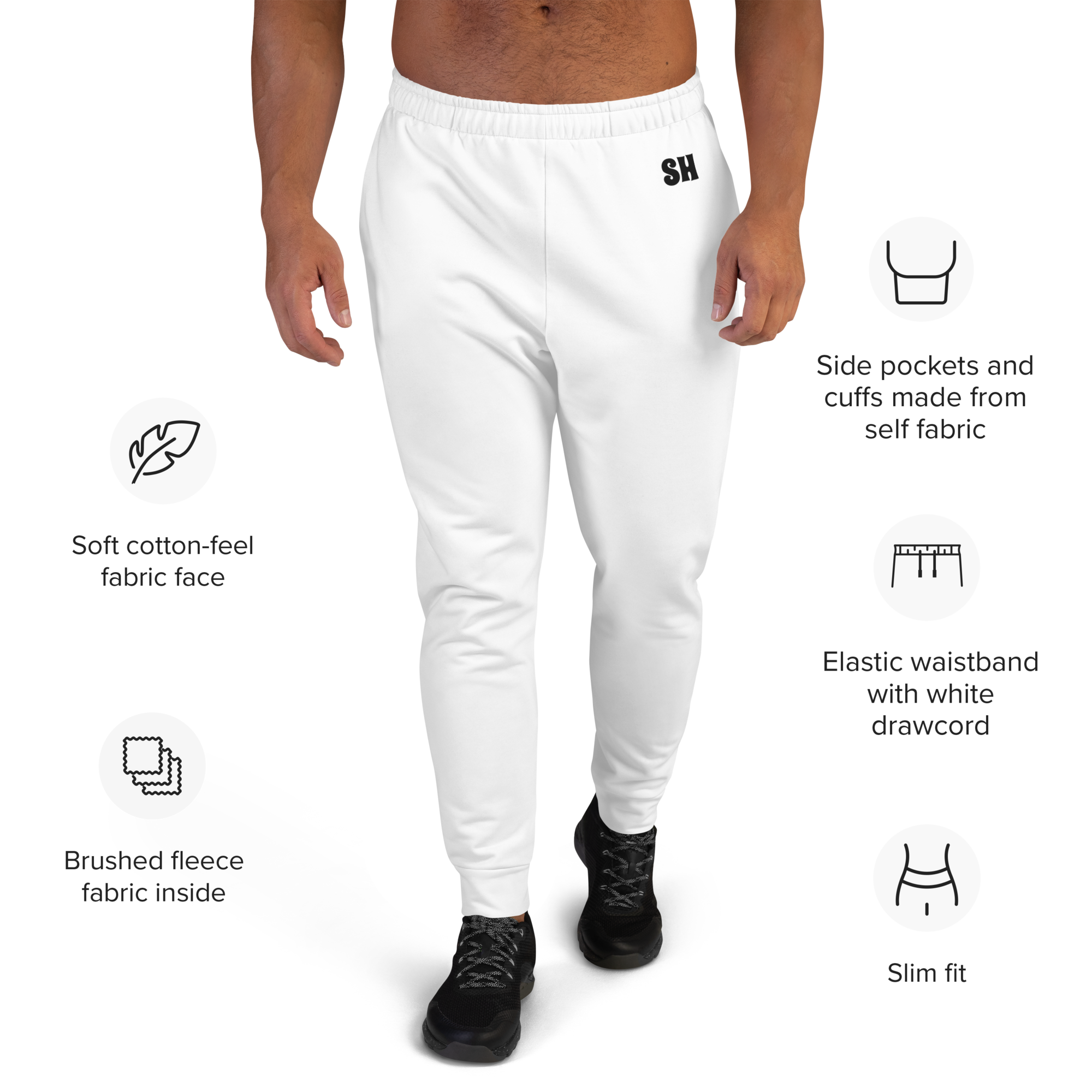 Men's Joggers - Seashell White