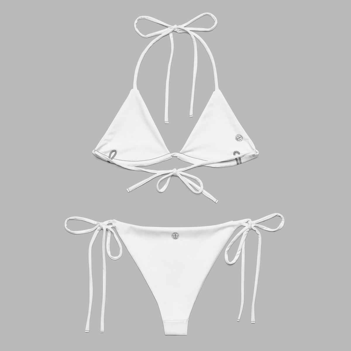 Ladies White String String Bikini - White