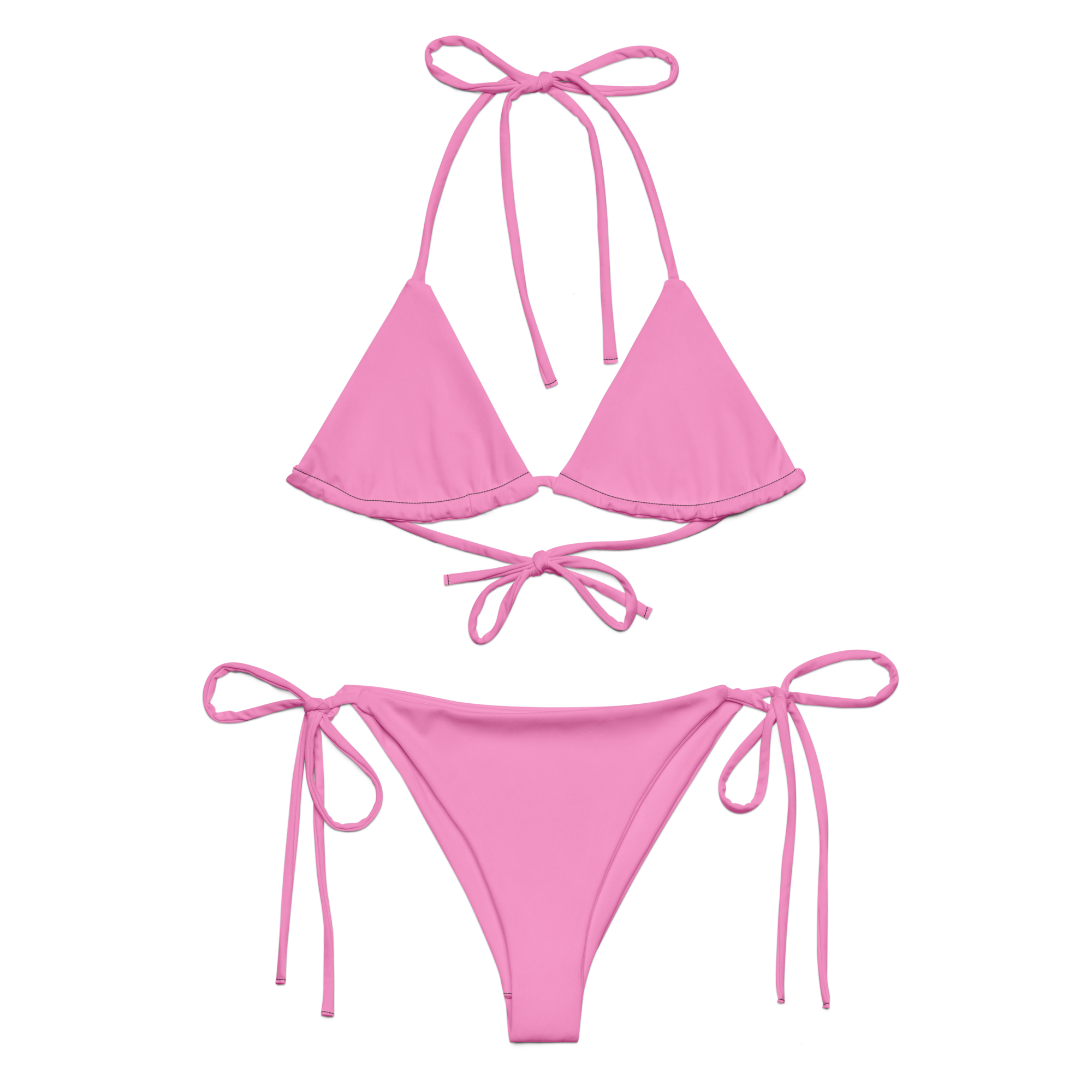 Bikini de tiras - Rosa tropical