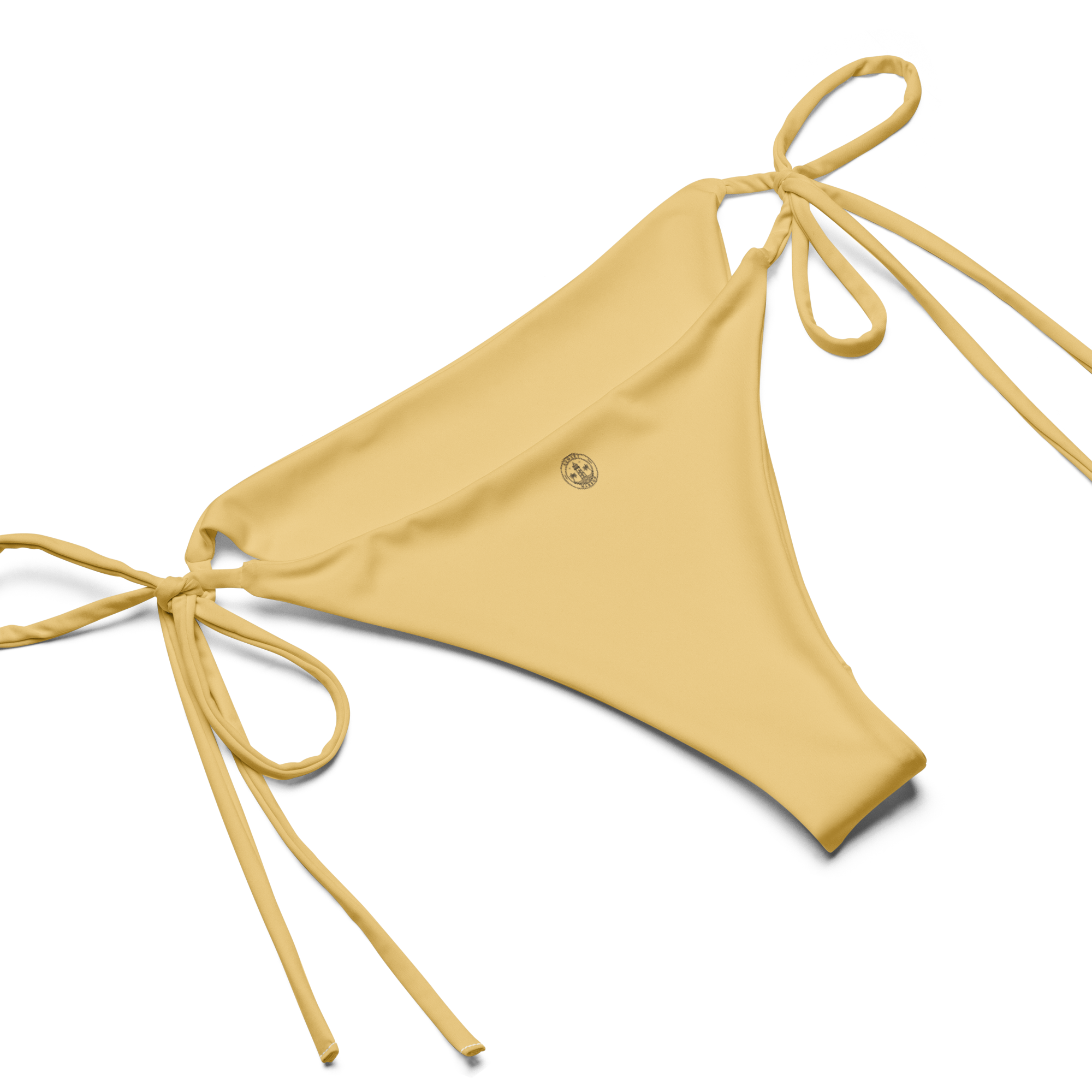 String-Bikini aus recyceltem Material – Gelb