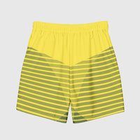 Men's swim trunks - Yellow stripes