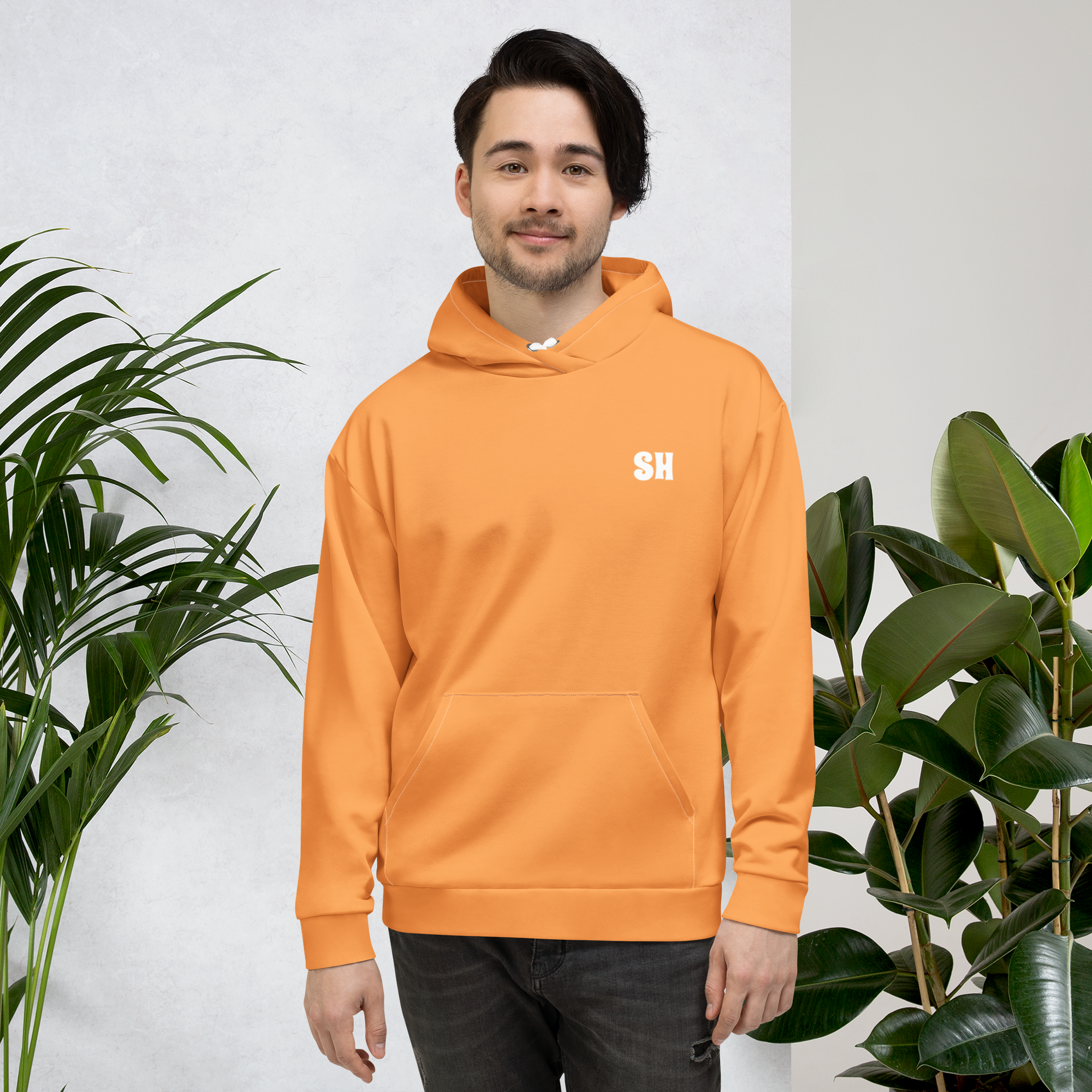 Mens Hoodie - Coastal Orange