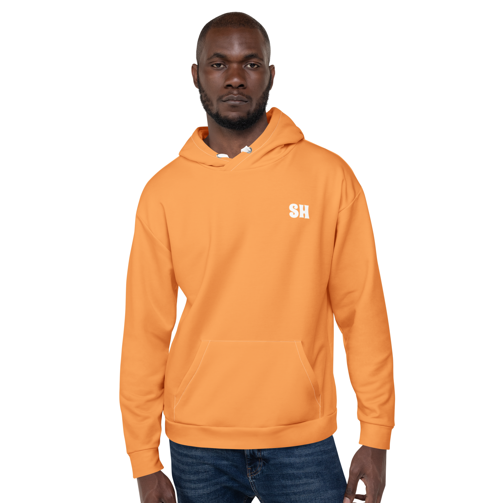 Mens Hoodie - Coastal Orange