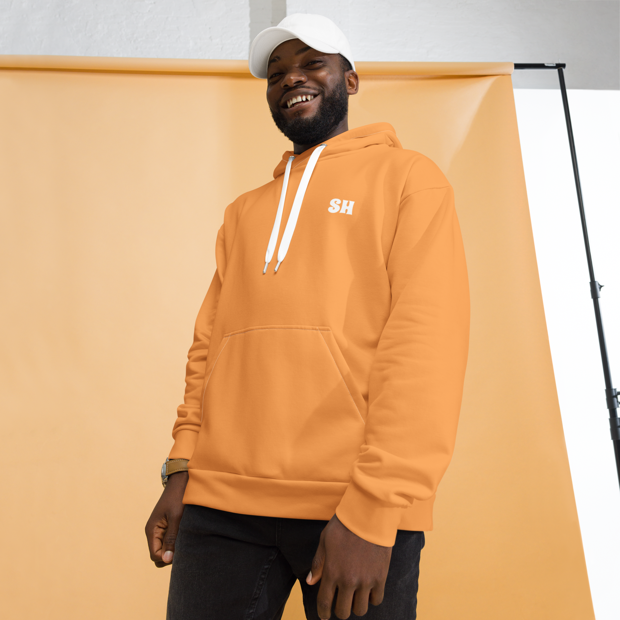 Mens Hoodie - Coastal Orange