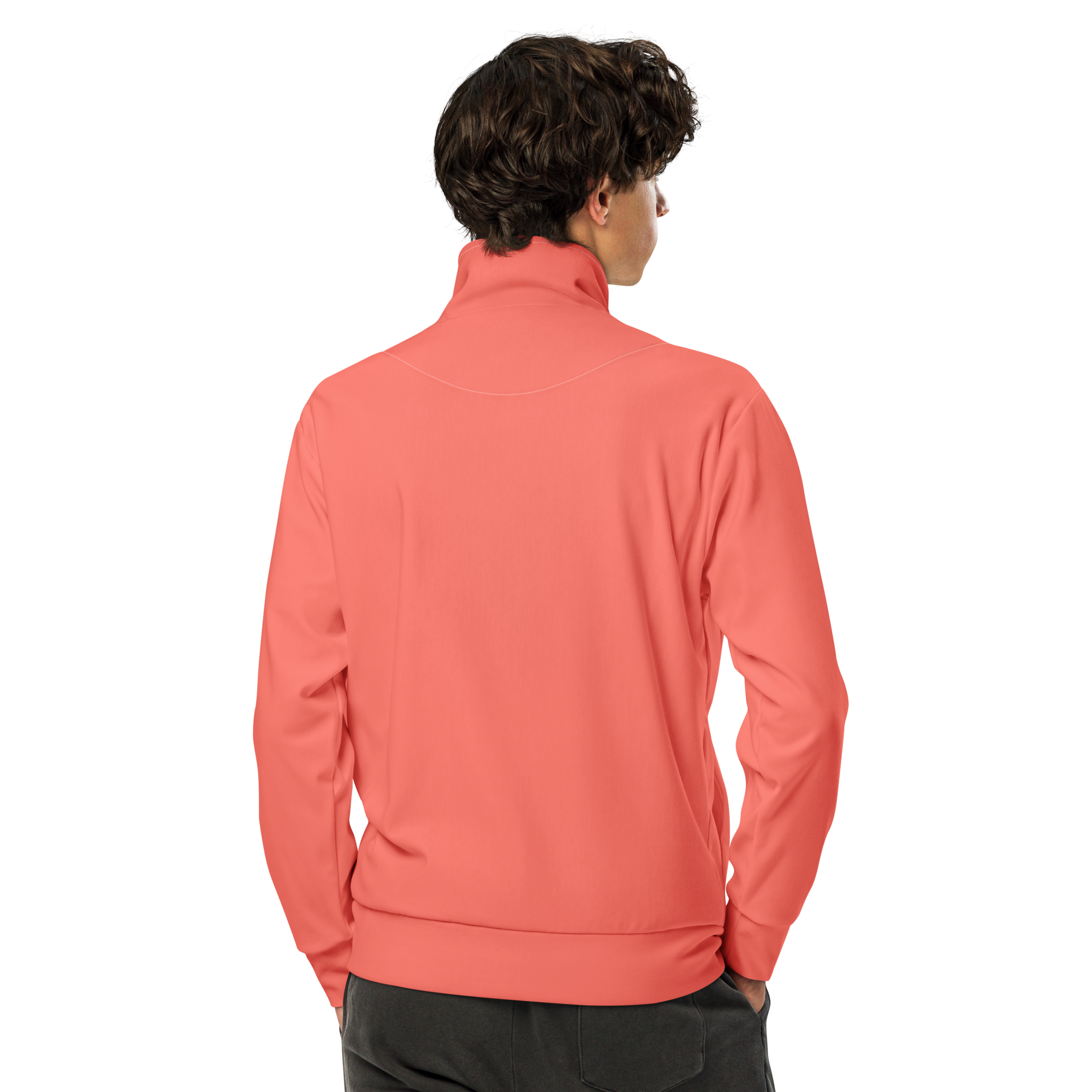 Mens track jacket - Coral Red