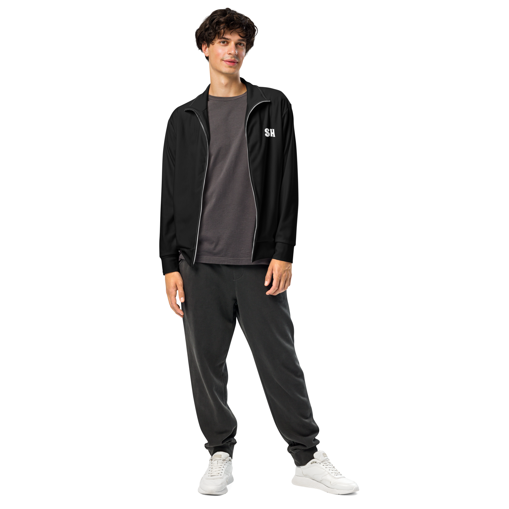 Mens track jacket - Harbor Black