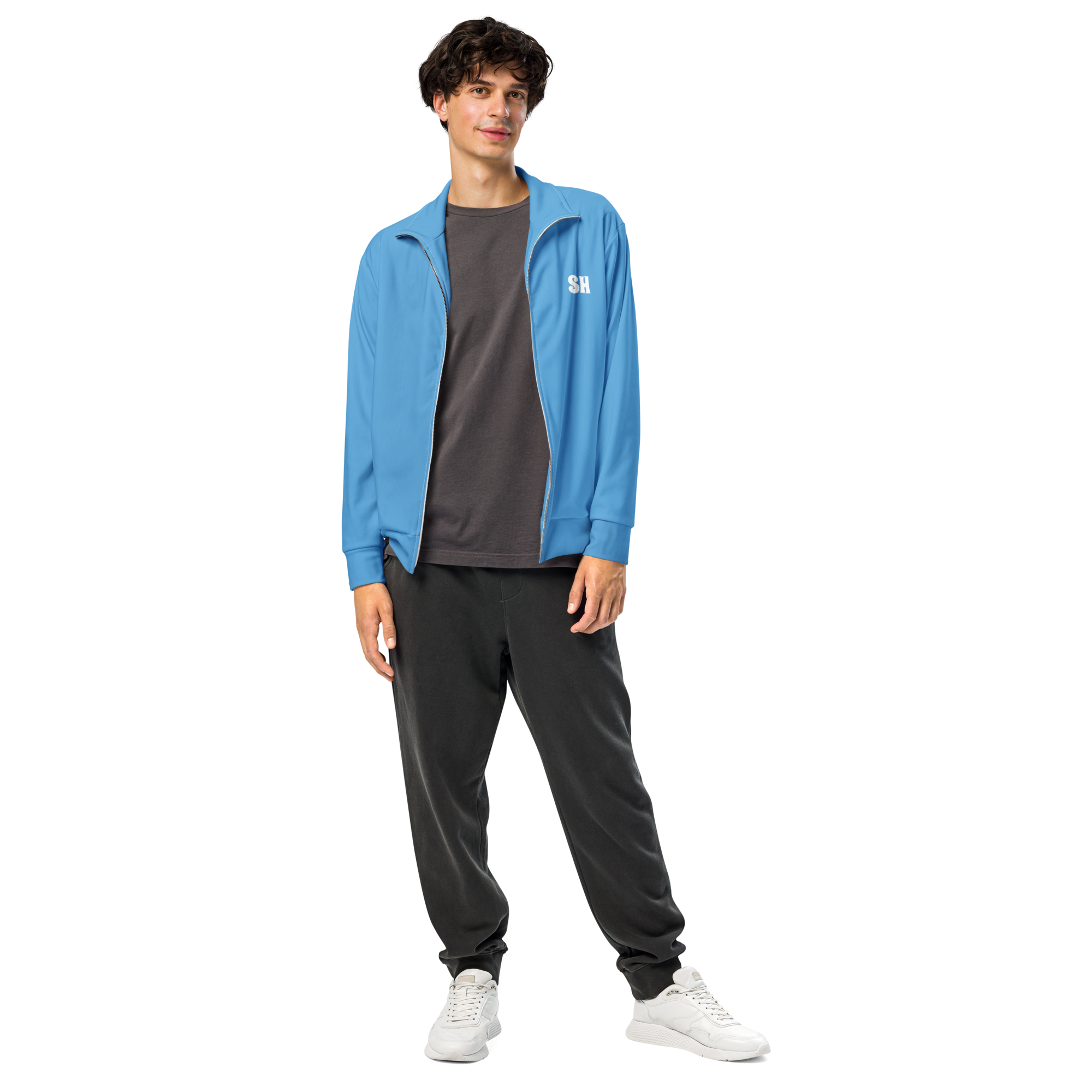 Mens track jacket - Ocean Blue