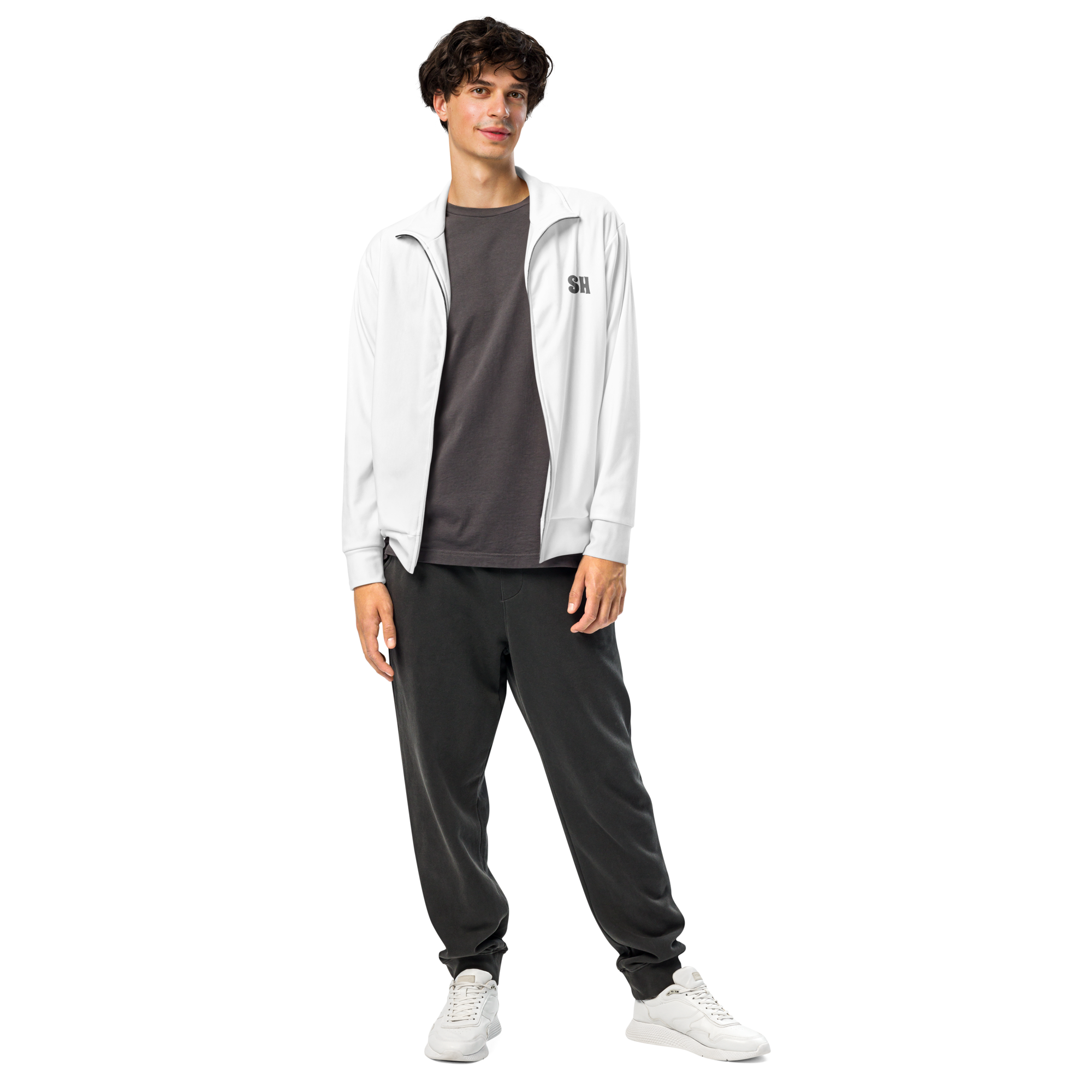 Mens track jacket - Seashell White