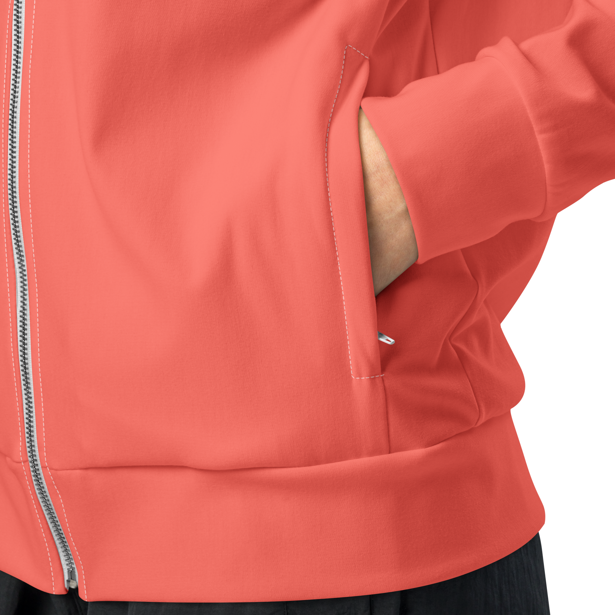 Mens track jacket - Coral Red