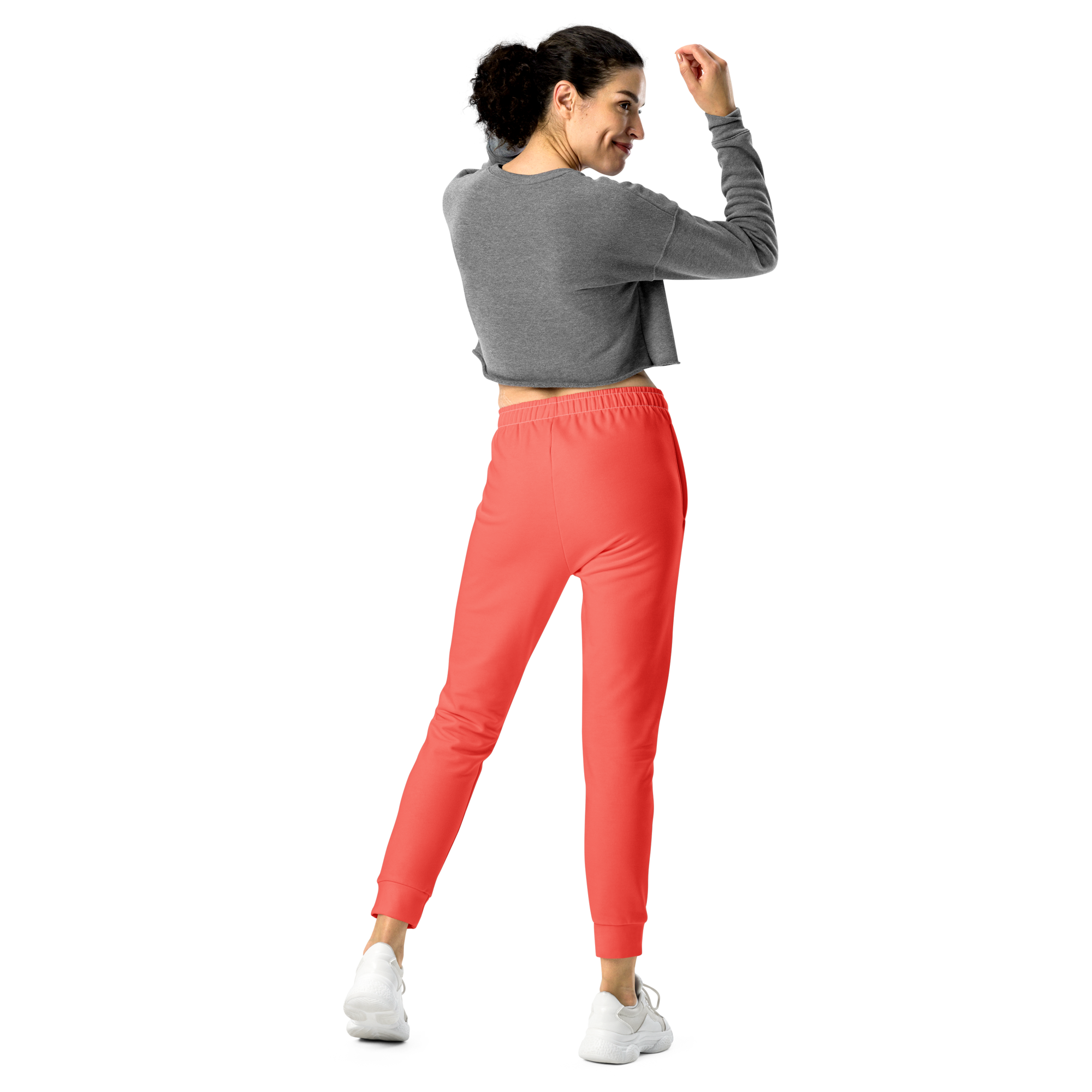 Women's Joggers - Coral Red