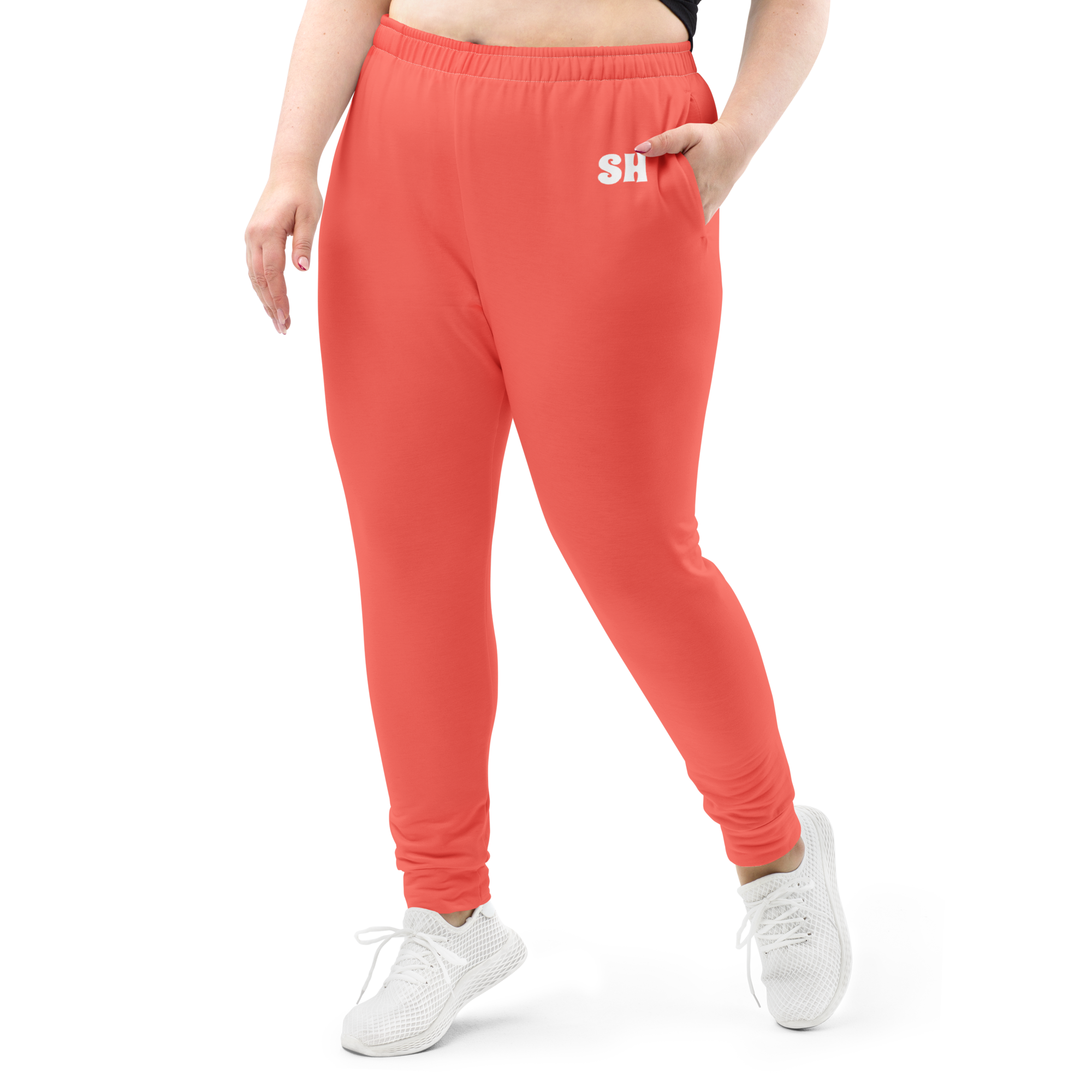 Women's Joggers - Coral Red