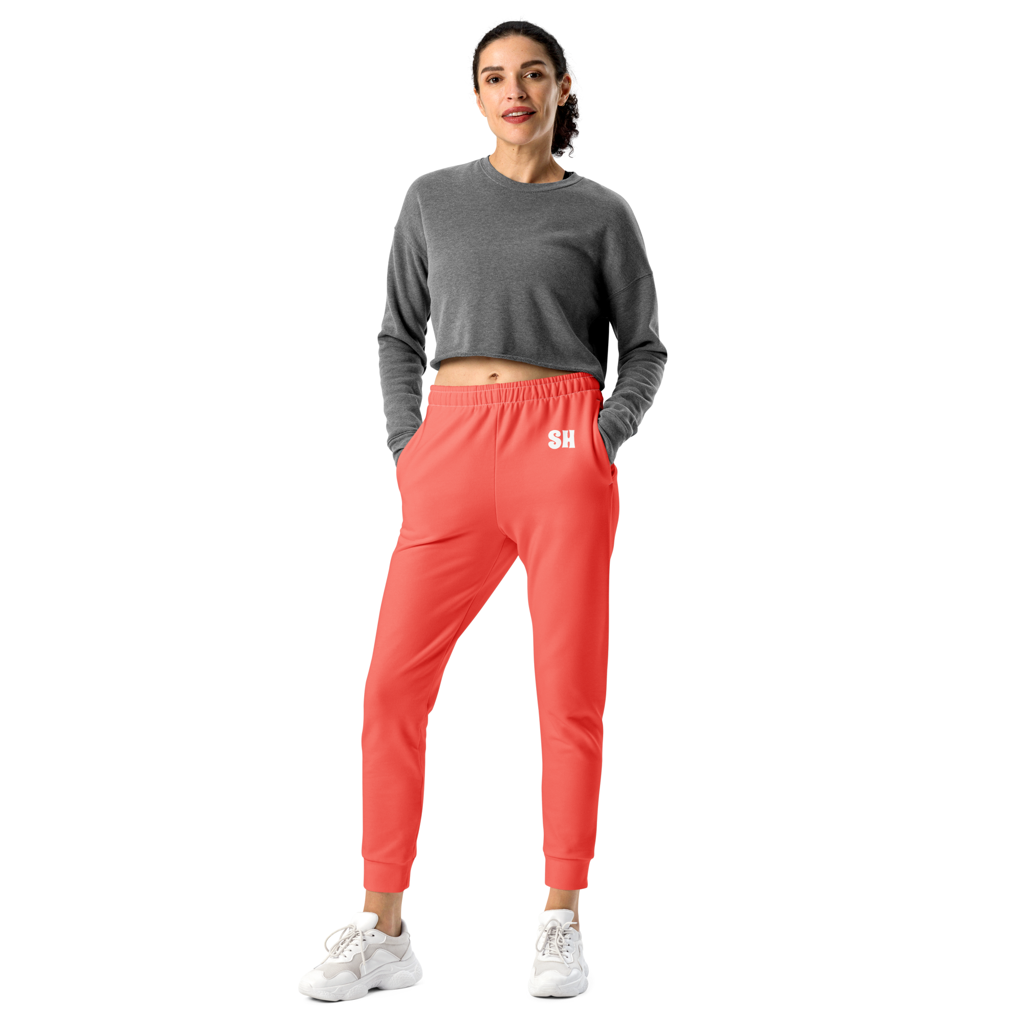 Women's Joggers - Coral Red