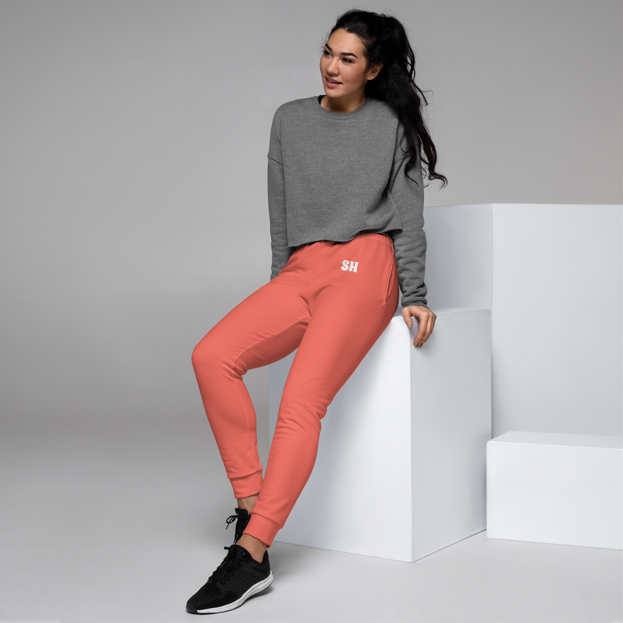 Women's Joggers - Coral Red