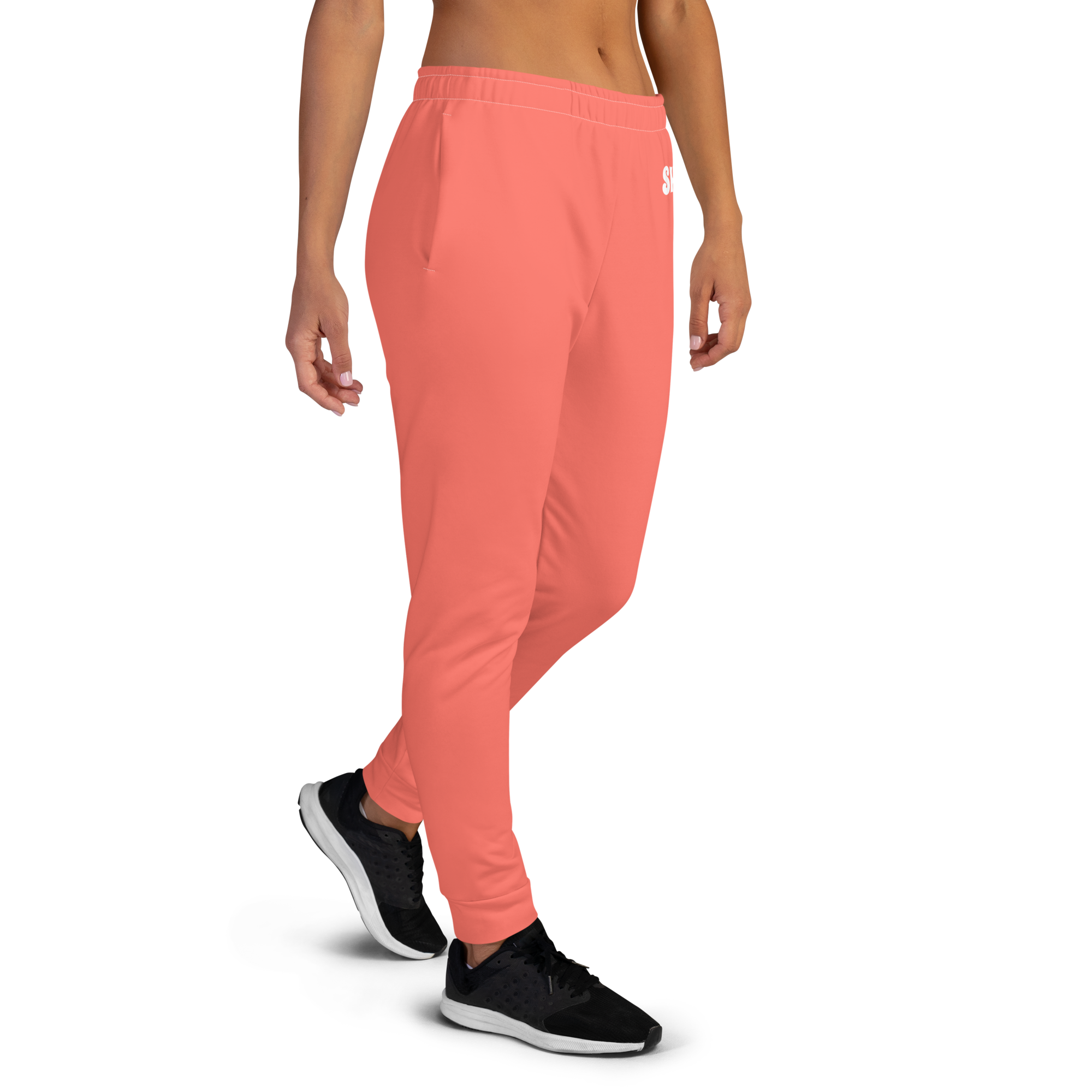 Women's Joggers - Coral Red