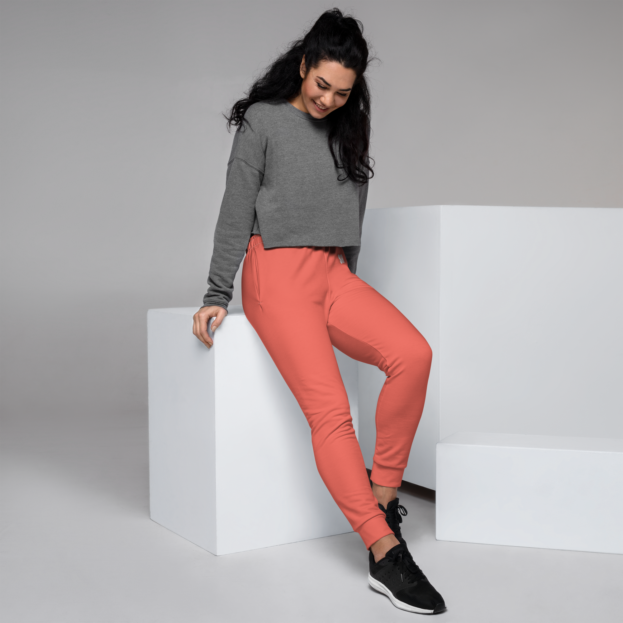 Women's Joggers - Coral Red