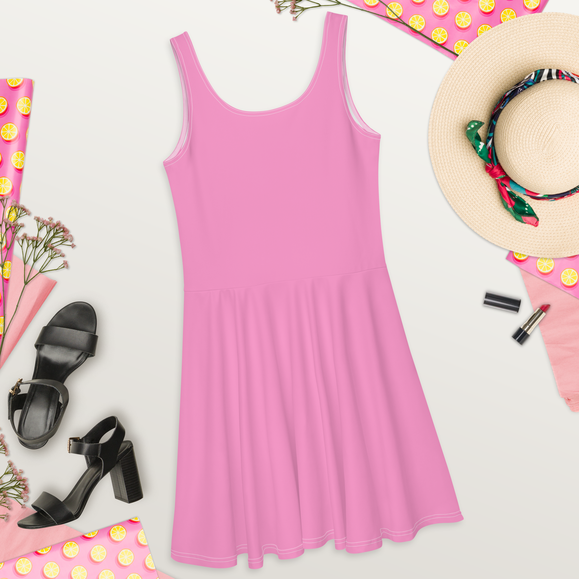 Skater Dress - Tropical Pink