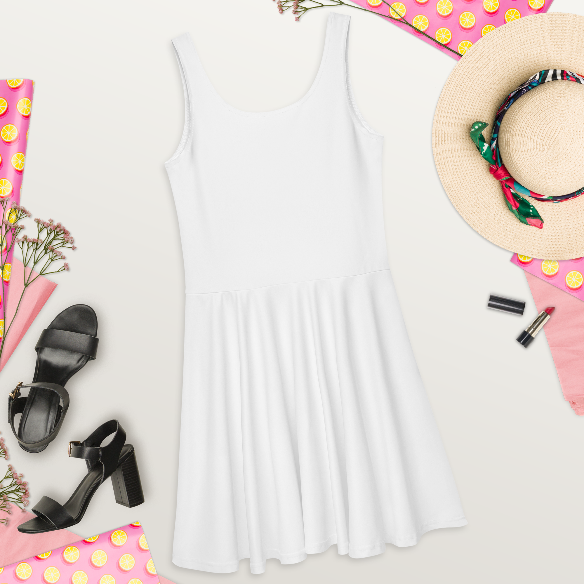 Skater Dress - Seashell White