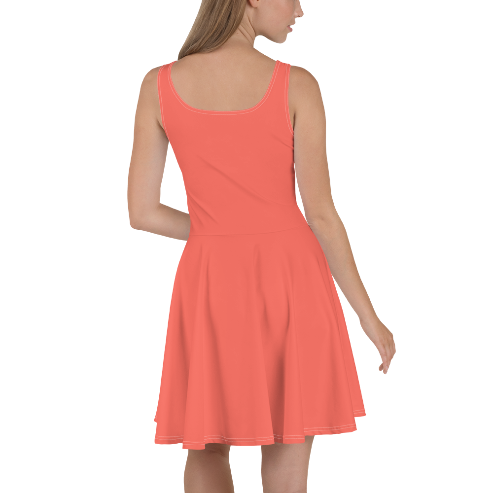 Skater Dress - Coral Red