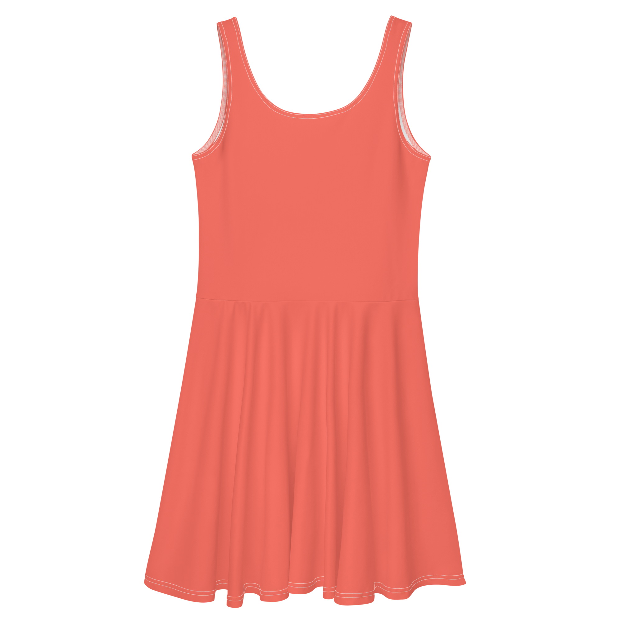 Skater Dress - Coral Red