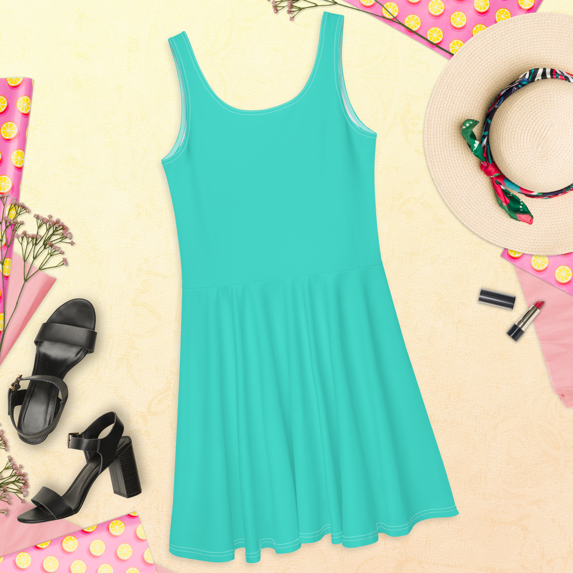 Skater Dress - Lagoon Turquoise