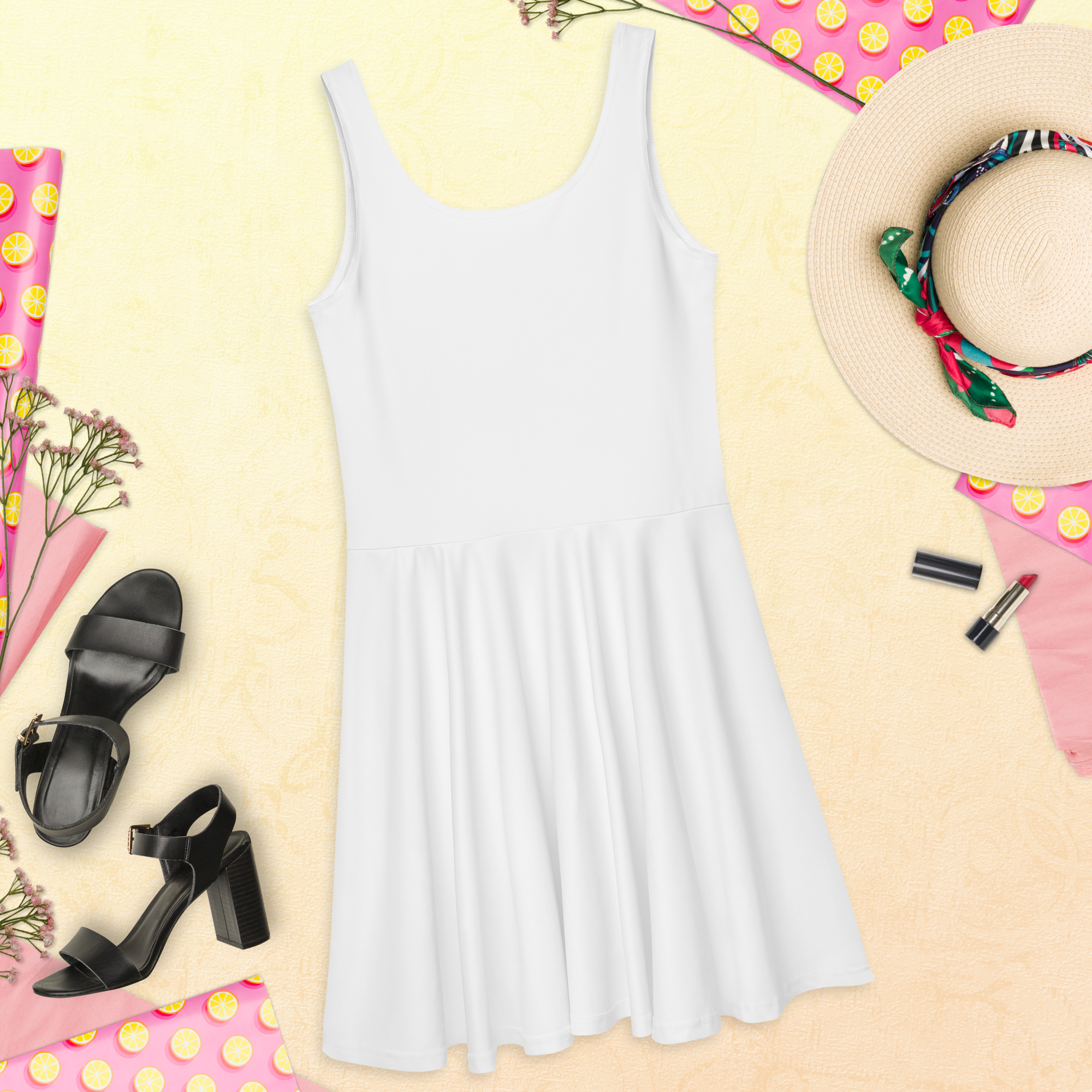 Skater Dress - Seashell White