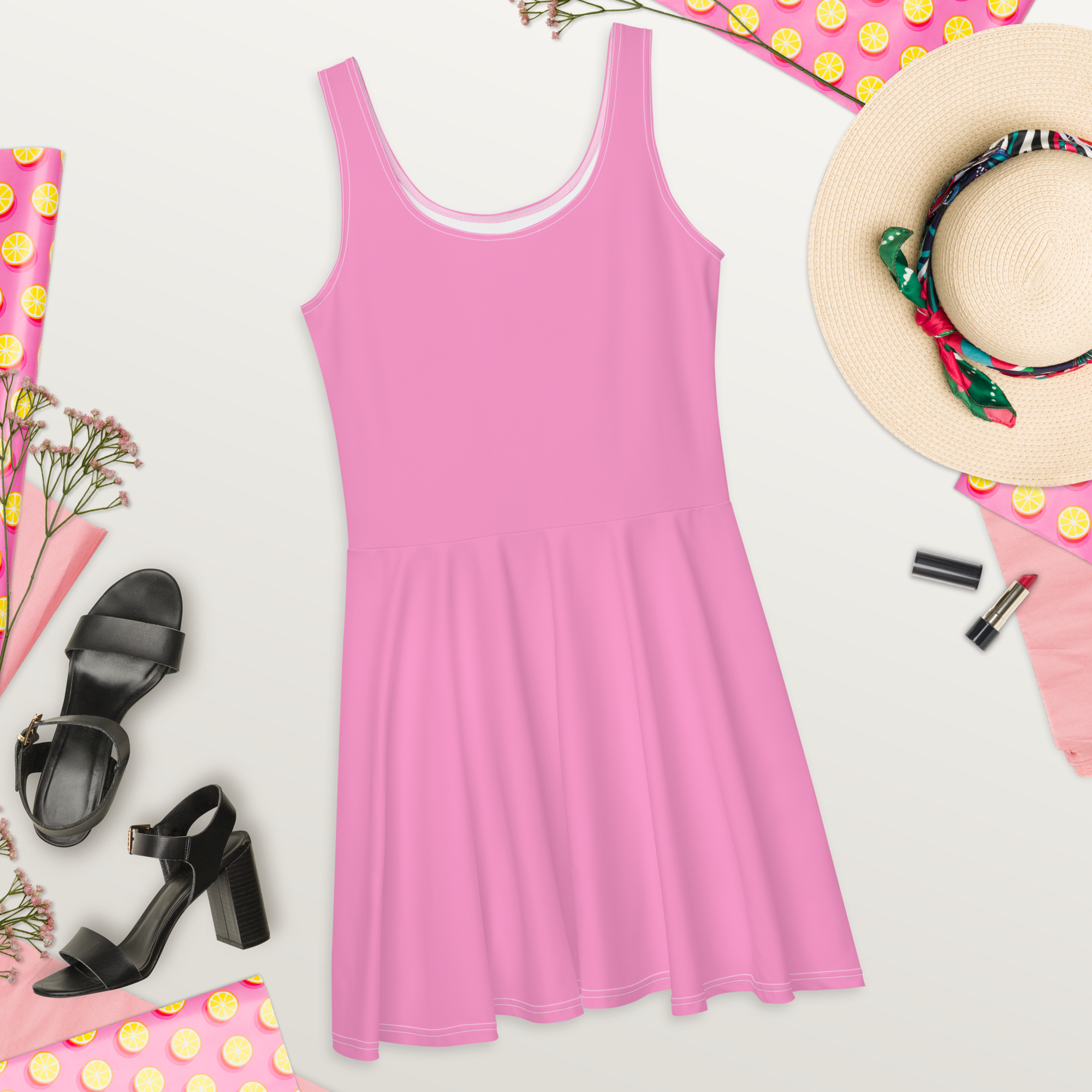 Skater Dress - Tropical Pink