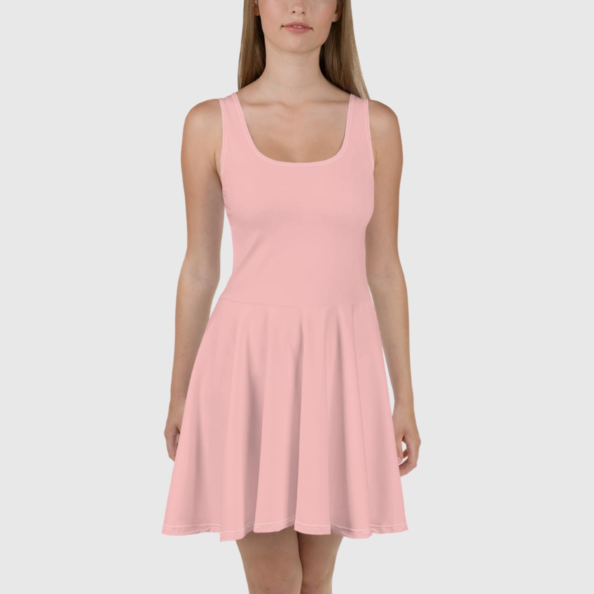 Vestido skater - rosa