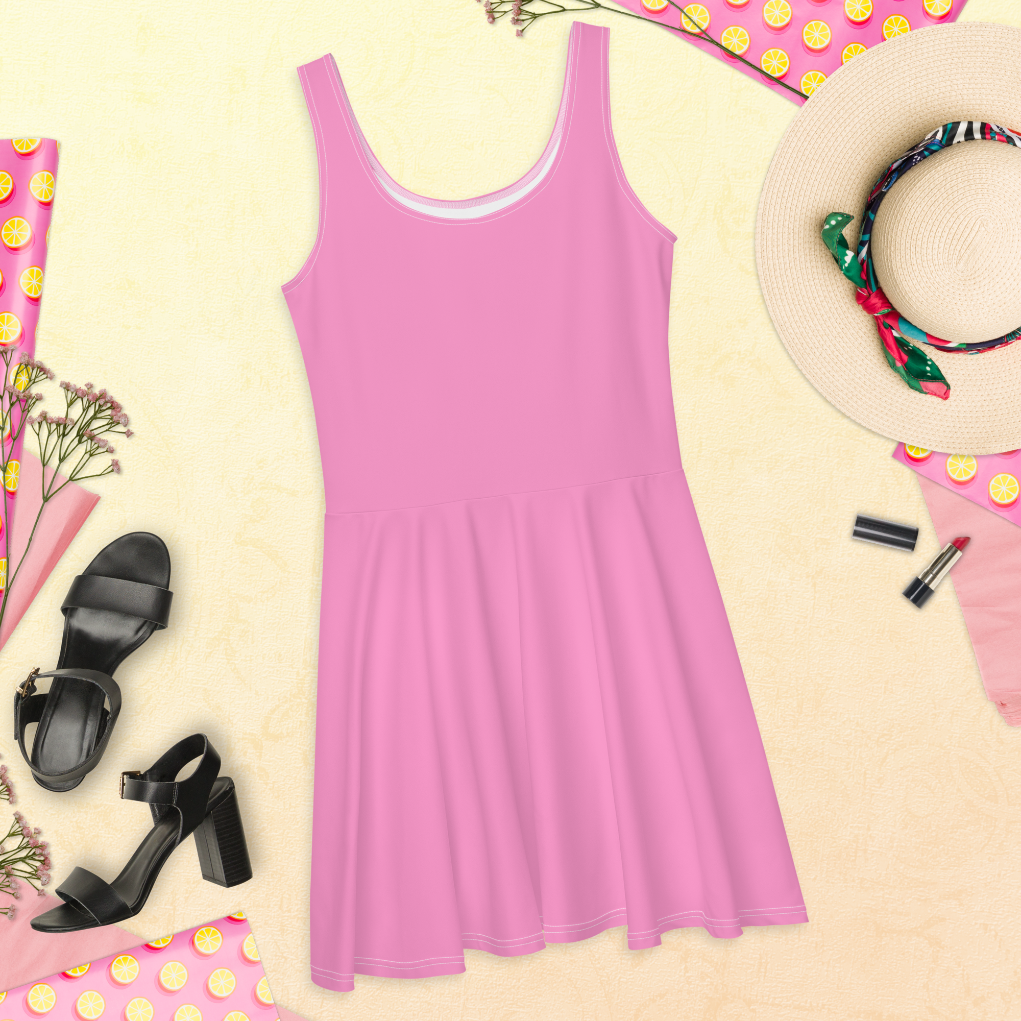 Skater Dress - Tropical Pink