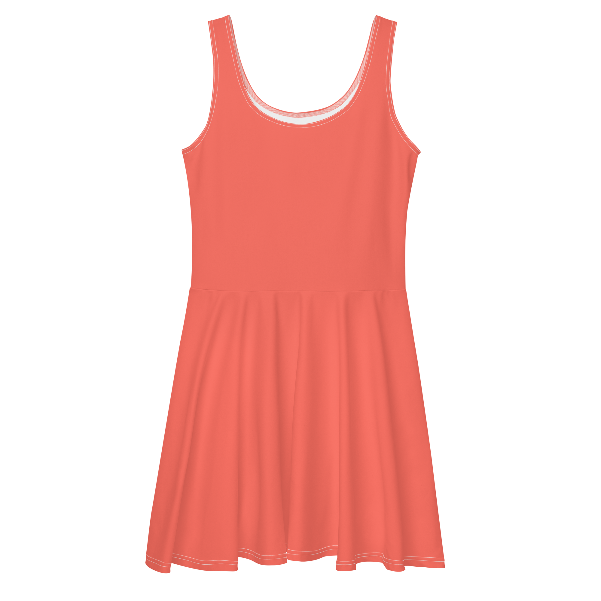 Skater Dress - Coral Red