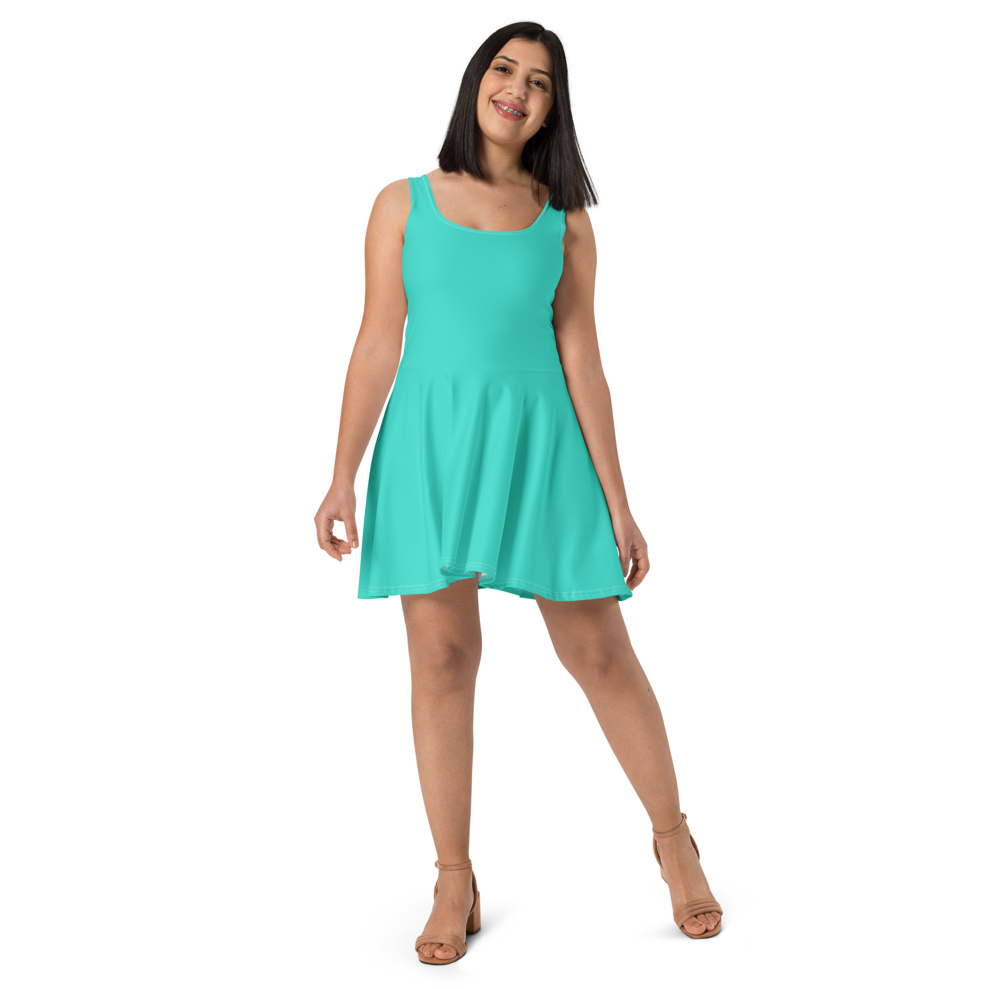 Skater Dress - Lagoon Turquoise