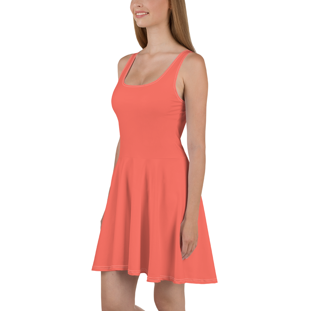 Skater Dress - Coral Red