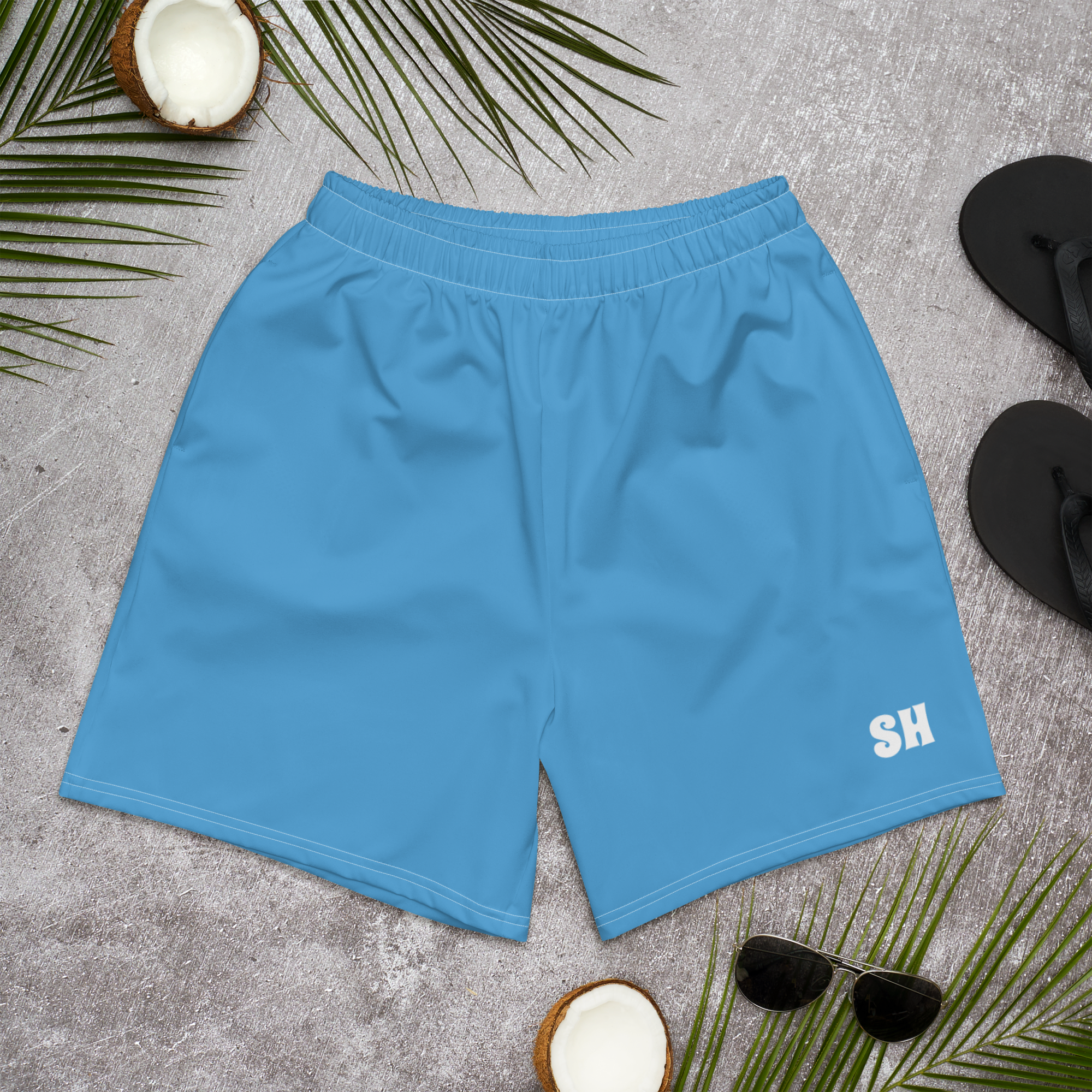 Men's Recycled Athletic Shorts - Ocean Blue