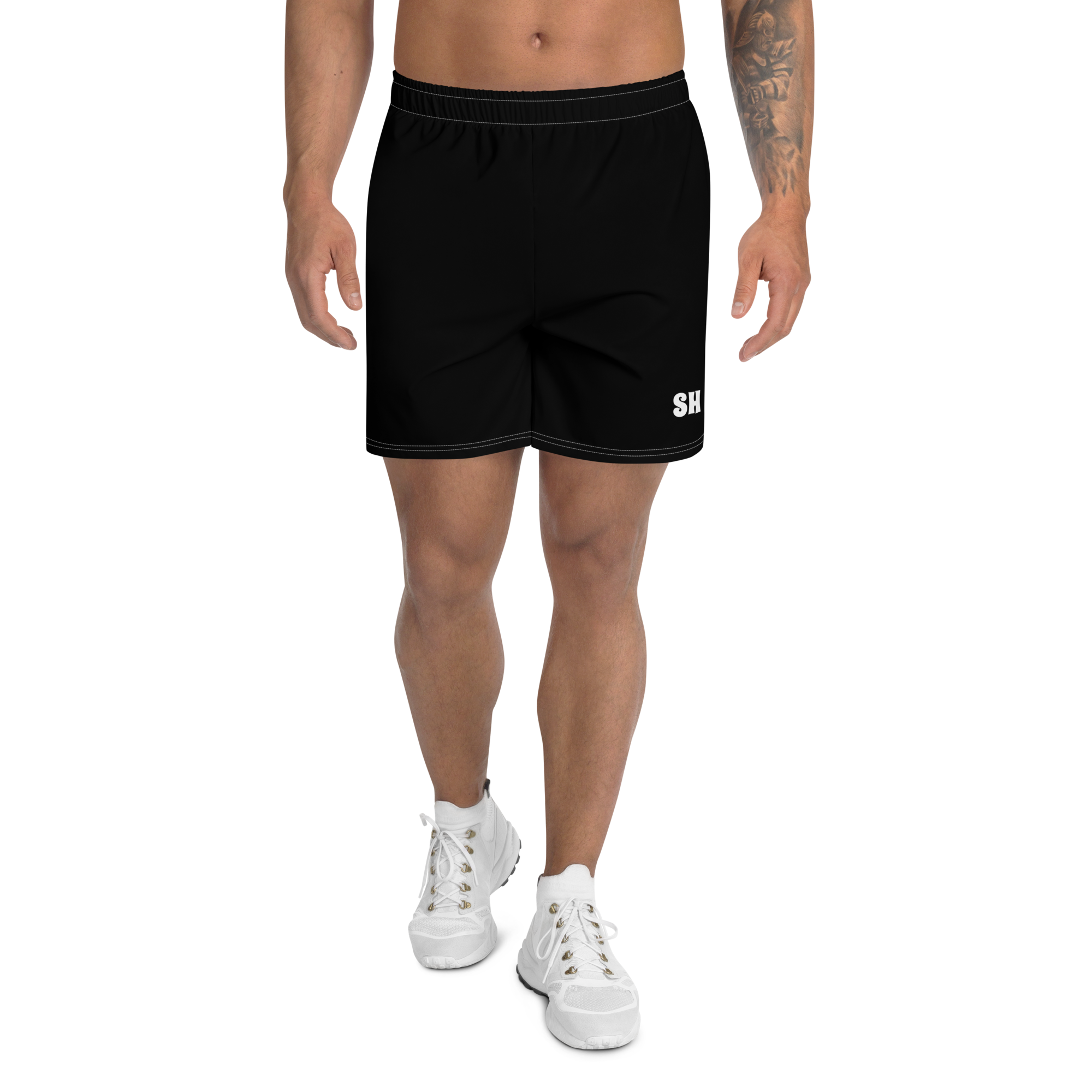 Shorts deportivos reciclados para hombre - Negro