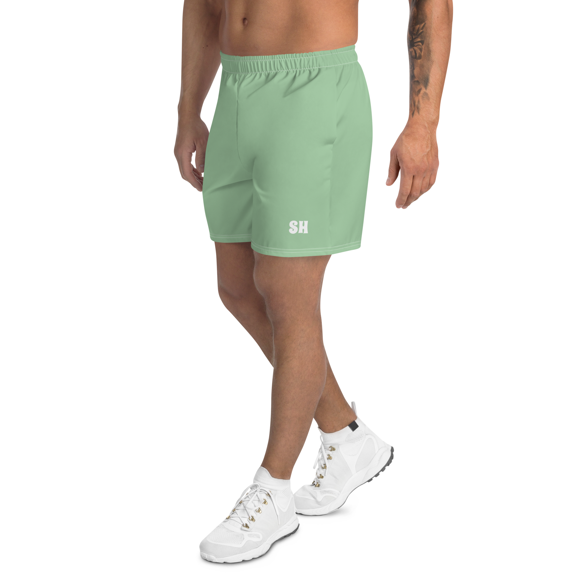 Men's Recycled Athletic Shorts - Palm Green