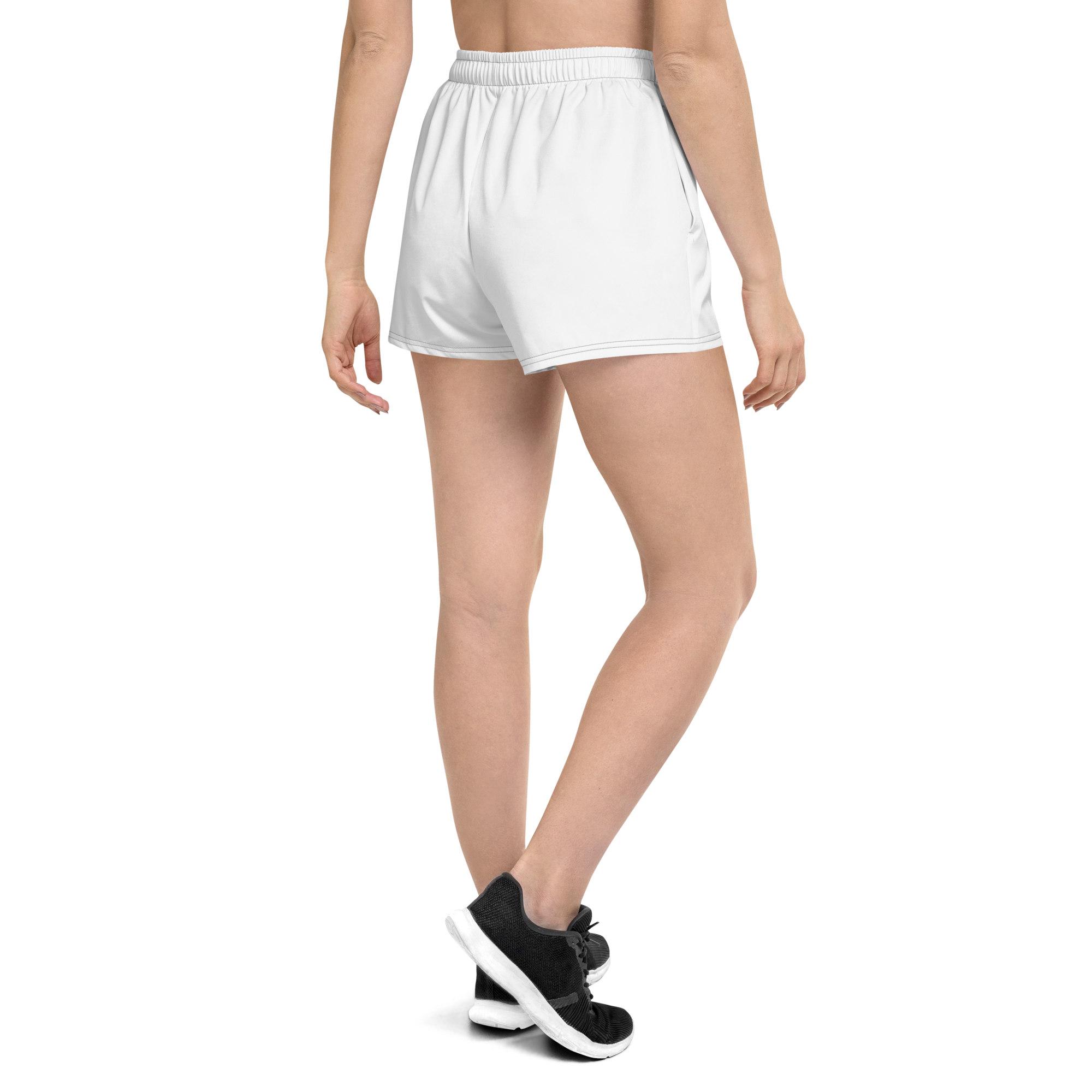 Womens Athletic Shorts - Seashell White