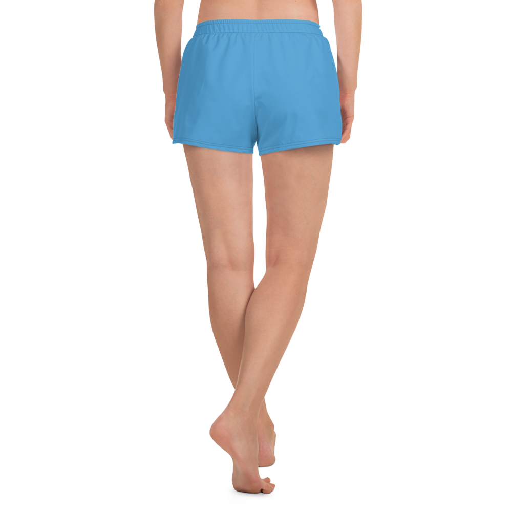 Womens Athletic Shorts - Ocean Blue