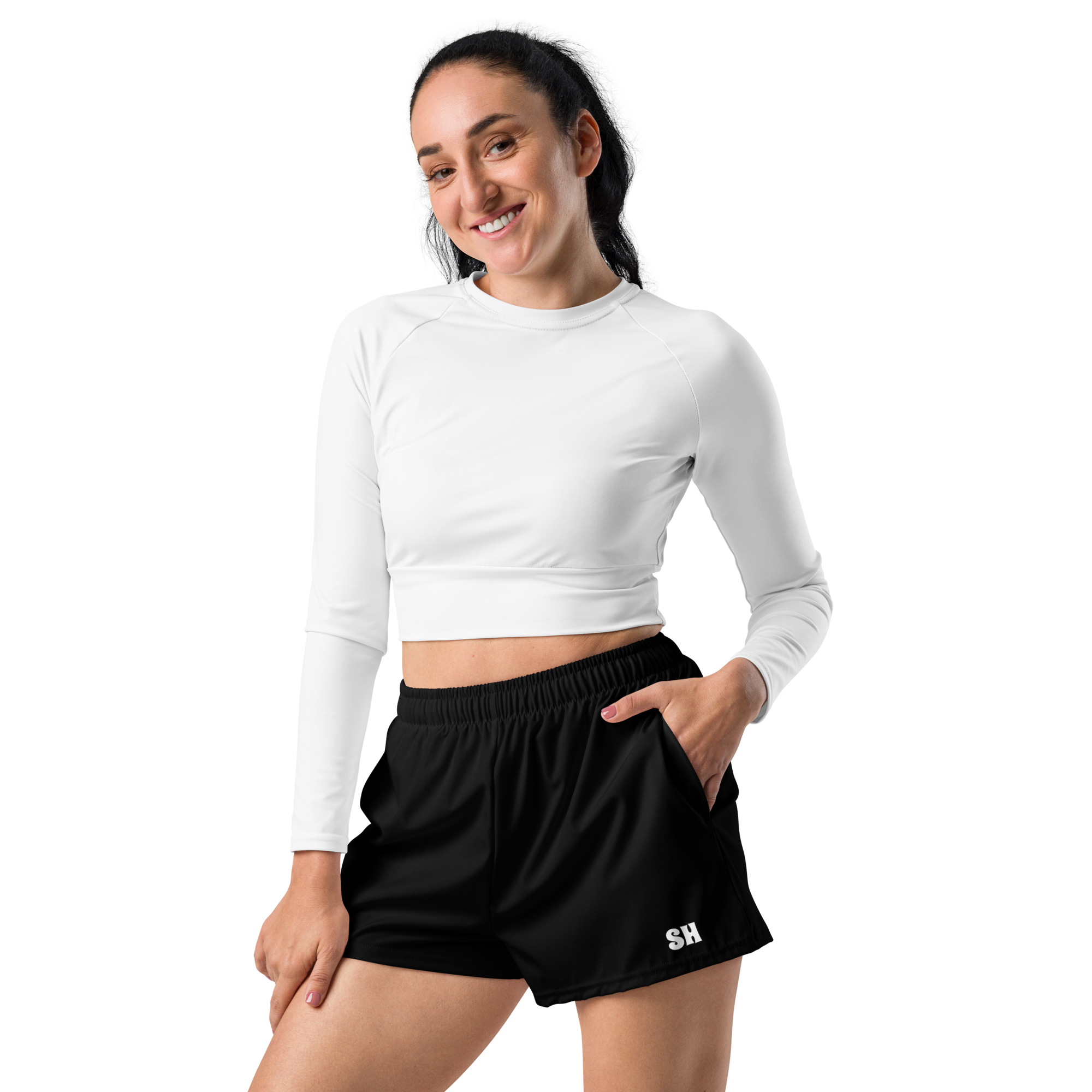 Womens Athletic Shorts - Harbor Black