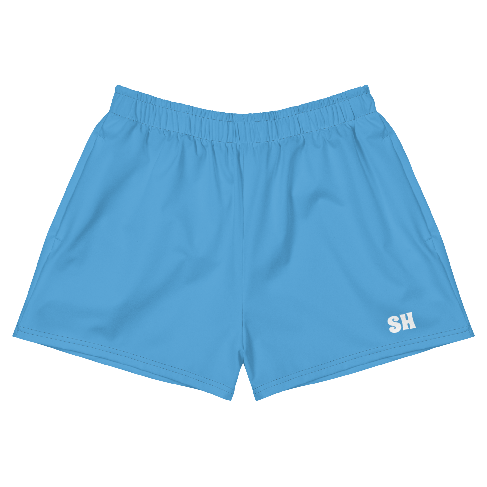 Womens Athletic Shorts - Ocean Blue