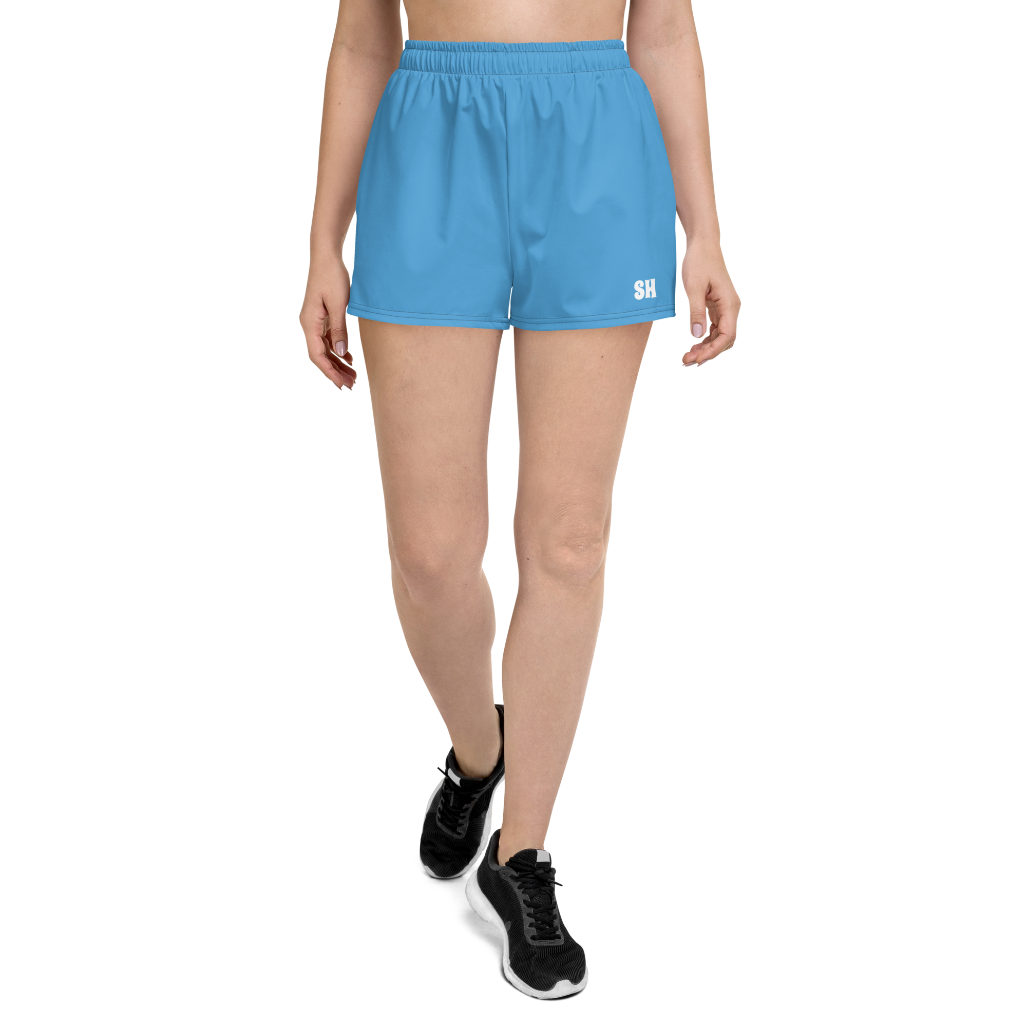 Womens Athletic Shorts - Ocean Blue