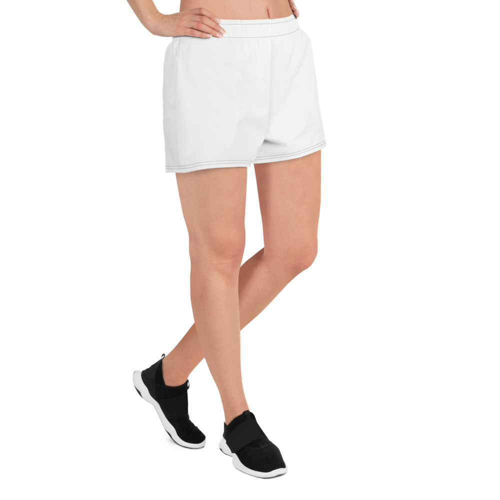 Womens Athletic Shorts - Seashell White