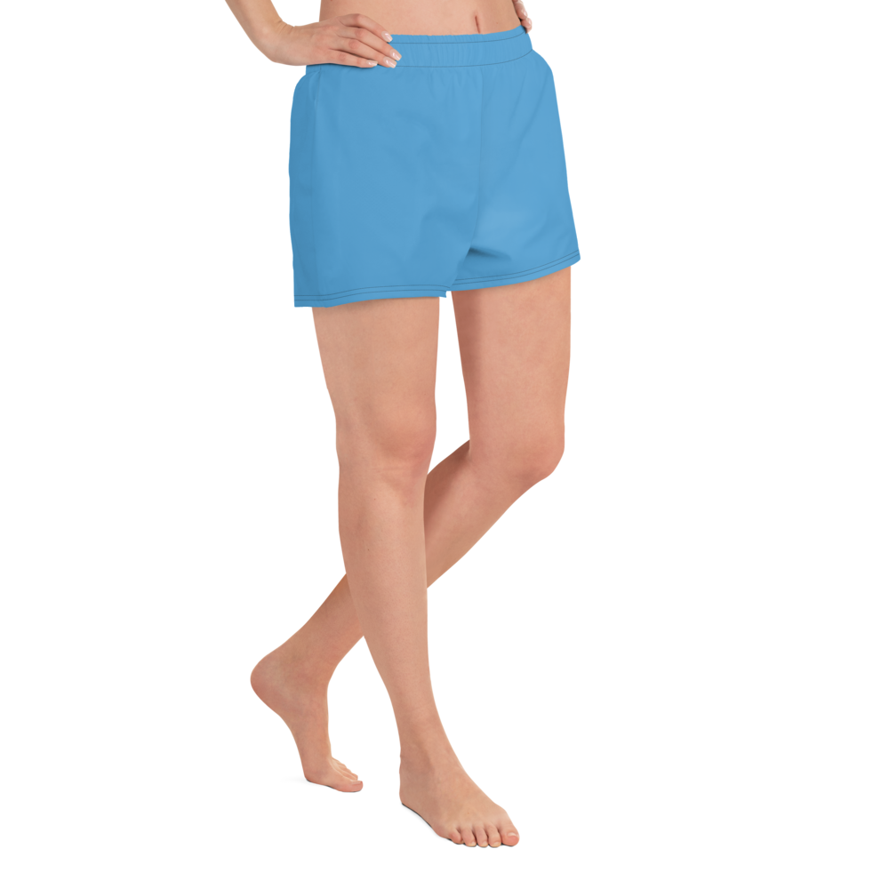 Womens Athletic Shorts - Ocean Blue