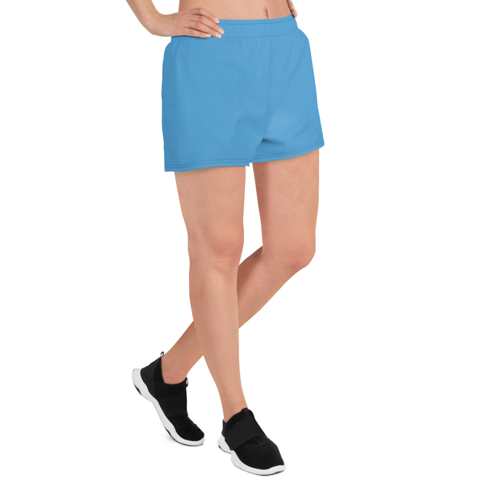 Womens Athletic Shorts - Ocean Blue