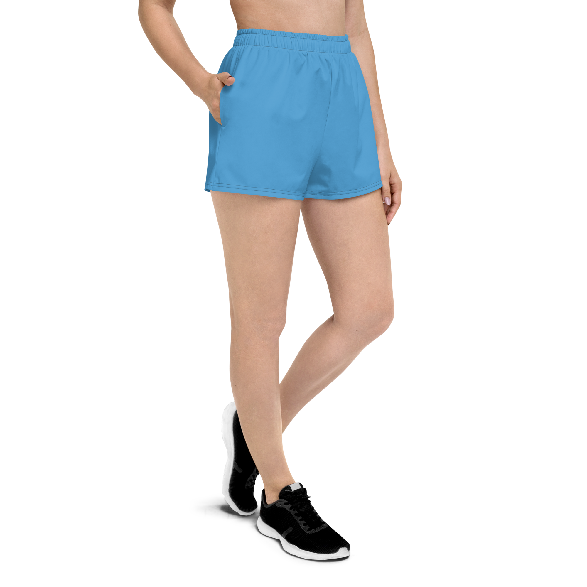 Womens Athletic Shorts - Ocean Blue