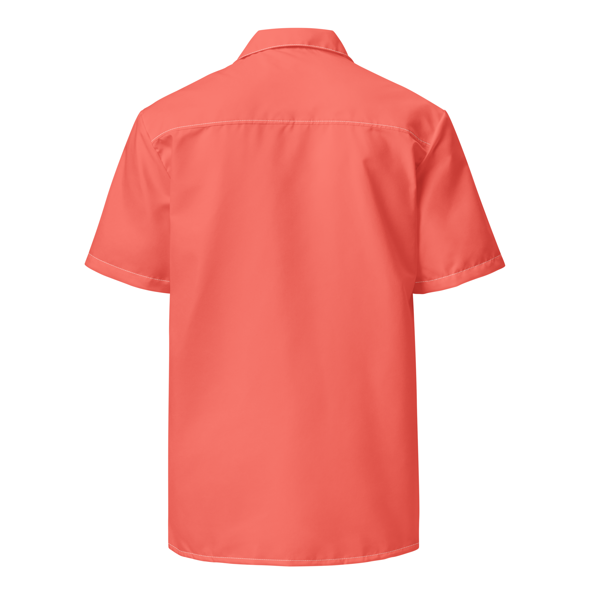 Mens button shirt - Coral Red