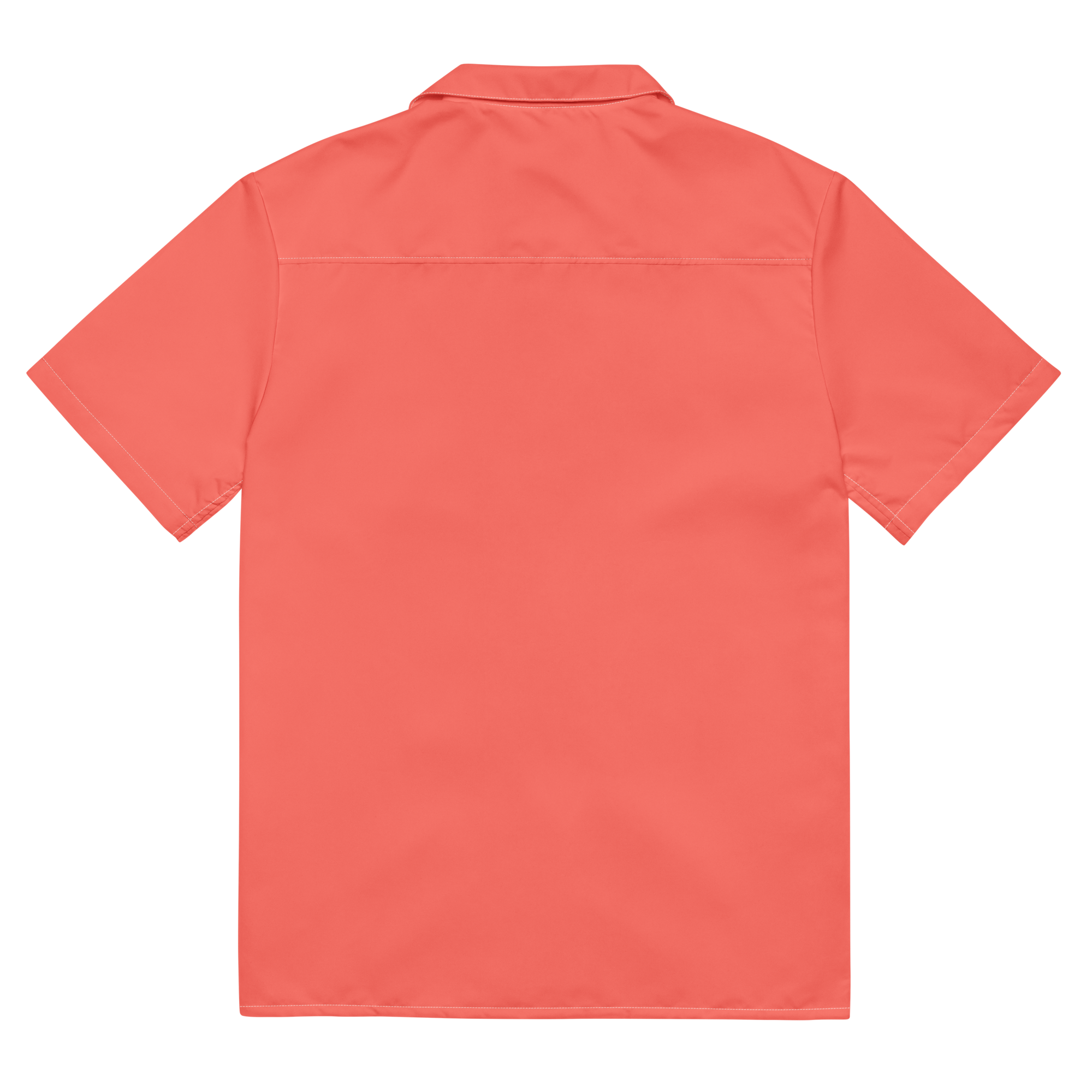 Mens button shirt - Coral Red