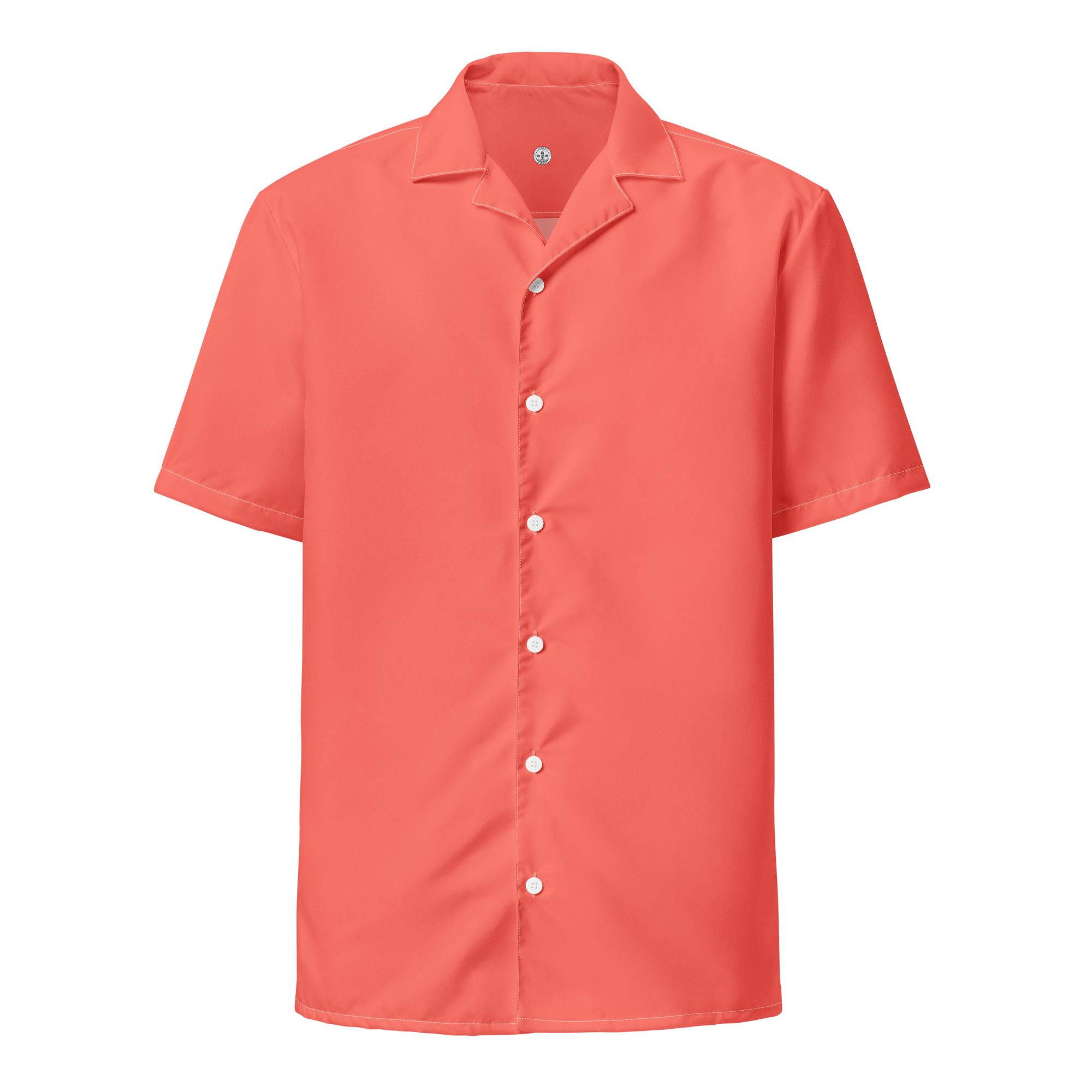 Mens button shirt - Coral Red