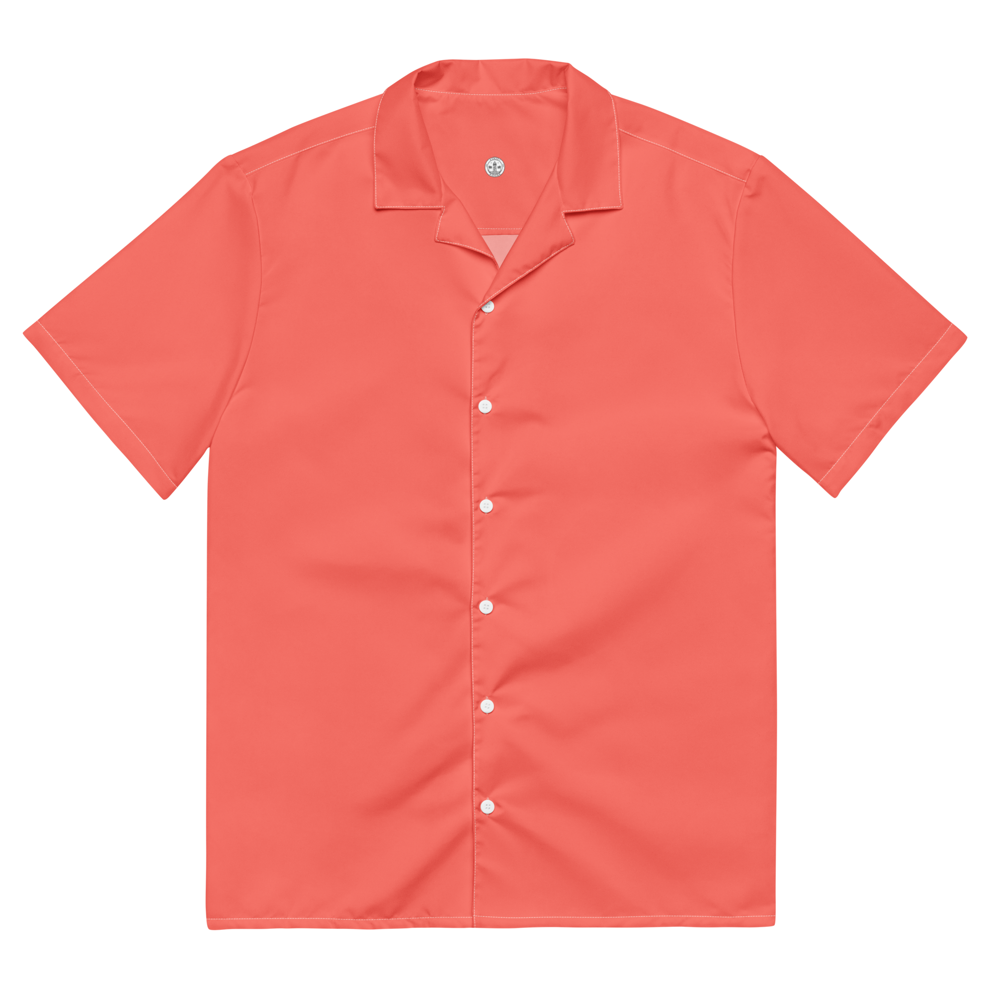 Mens button shirt - Coral Red